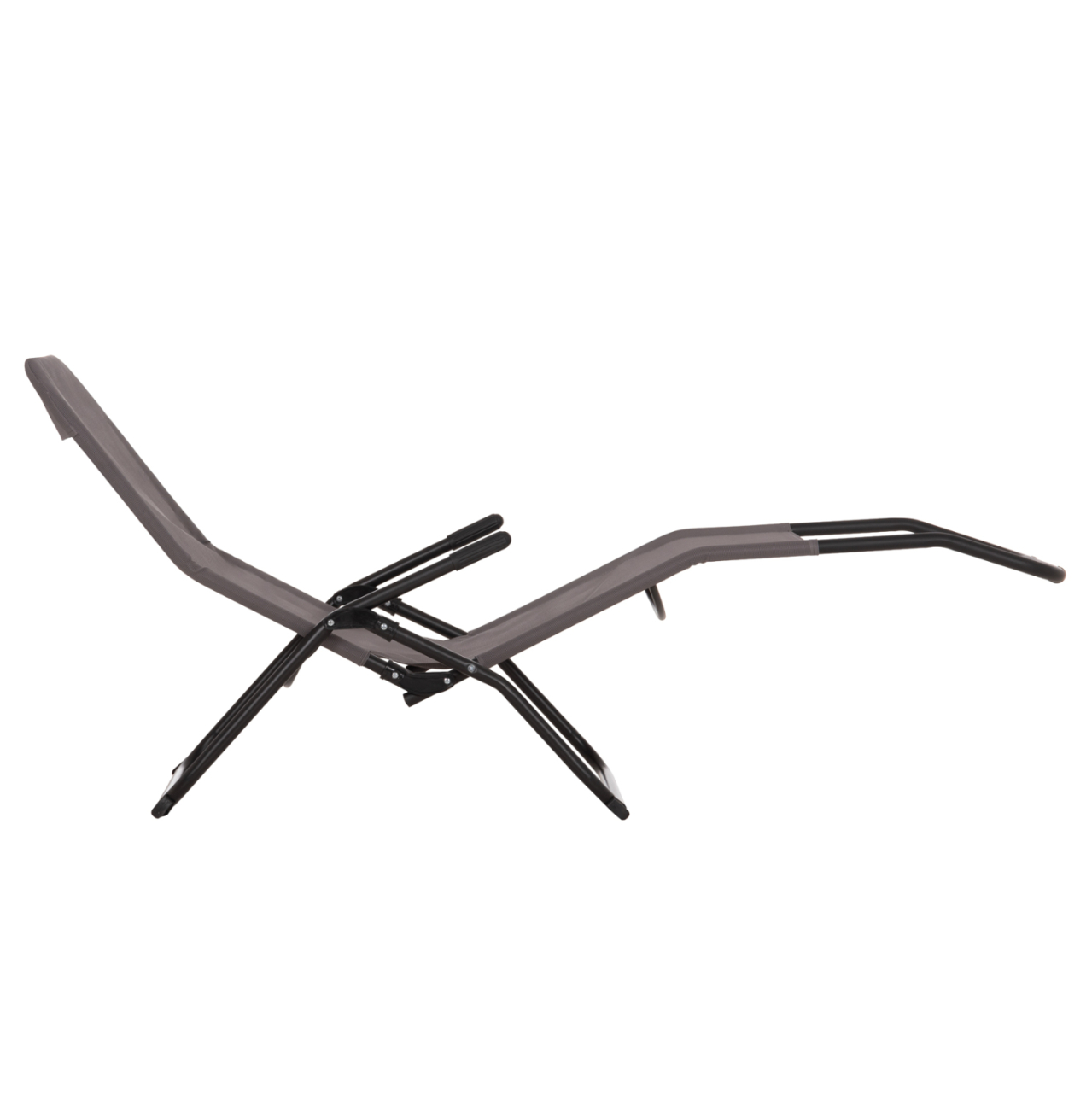 RELAX LOUNGER SWINGSAND HM6553.01 GREY TEXTILENE--BLACK METAL 143x60x94Hcm. [4]