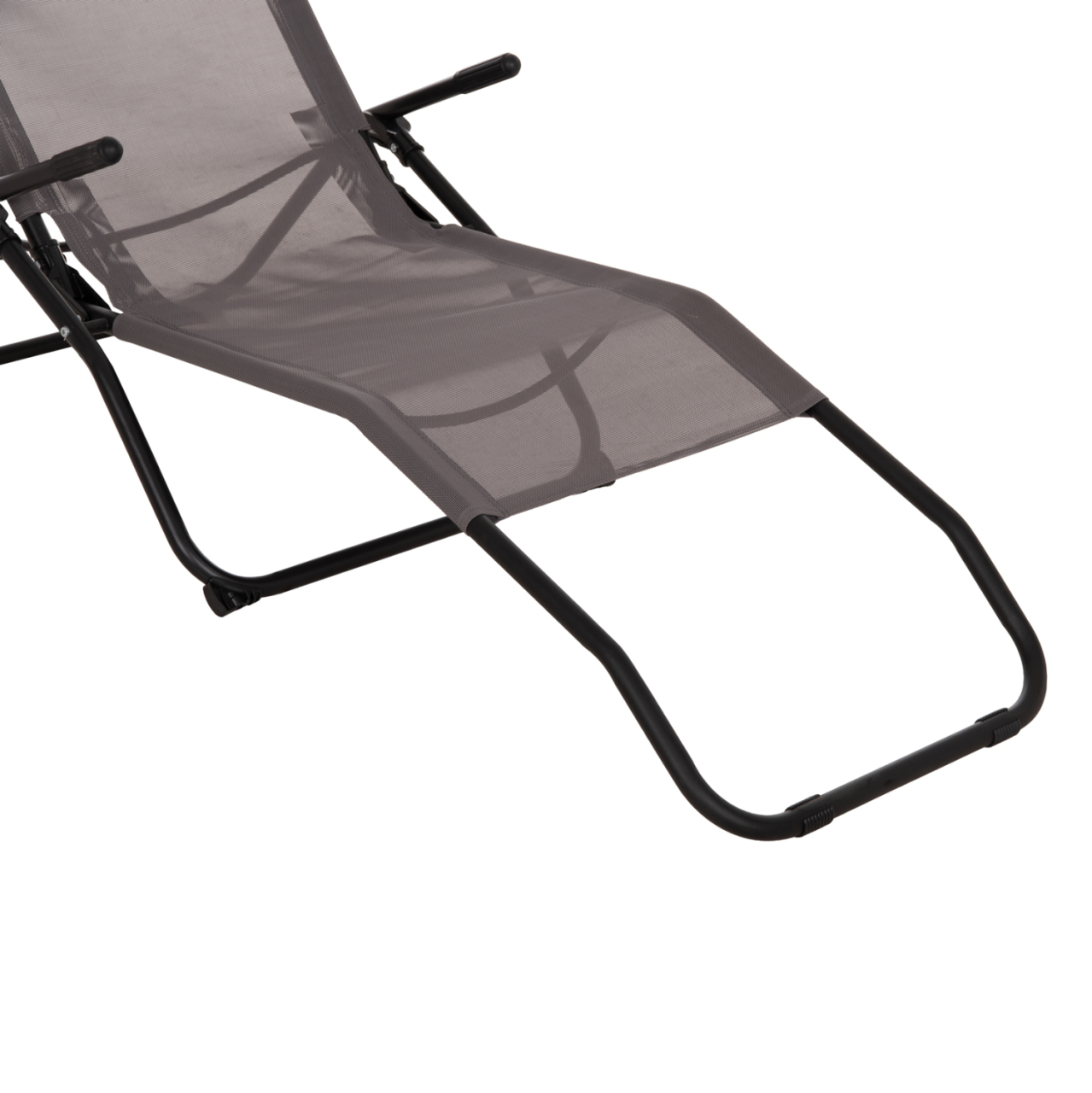 RELAX LOUNGER SWINGSAND HM6553.01 GREY TEXTILENE--BLACK METAL 143x60x94Hcm. [9]
