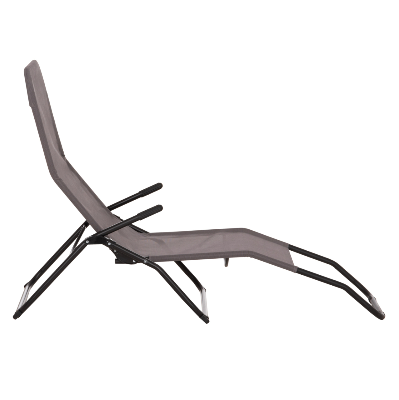RELAX LOUNGER SWINGSAND HM6553.01 GREY TEXTILENE--BLACK METAL 143x60x94Hcm. [3]