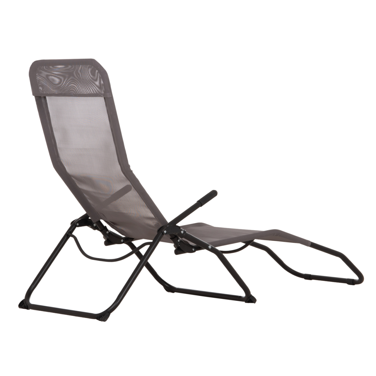 RELAX LOUNGER SWINGSAND HM6553.01 GREY TEXTILENE--BLACK METAL 143x60x94Hcm. [5]