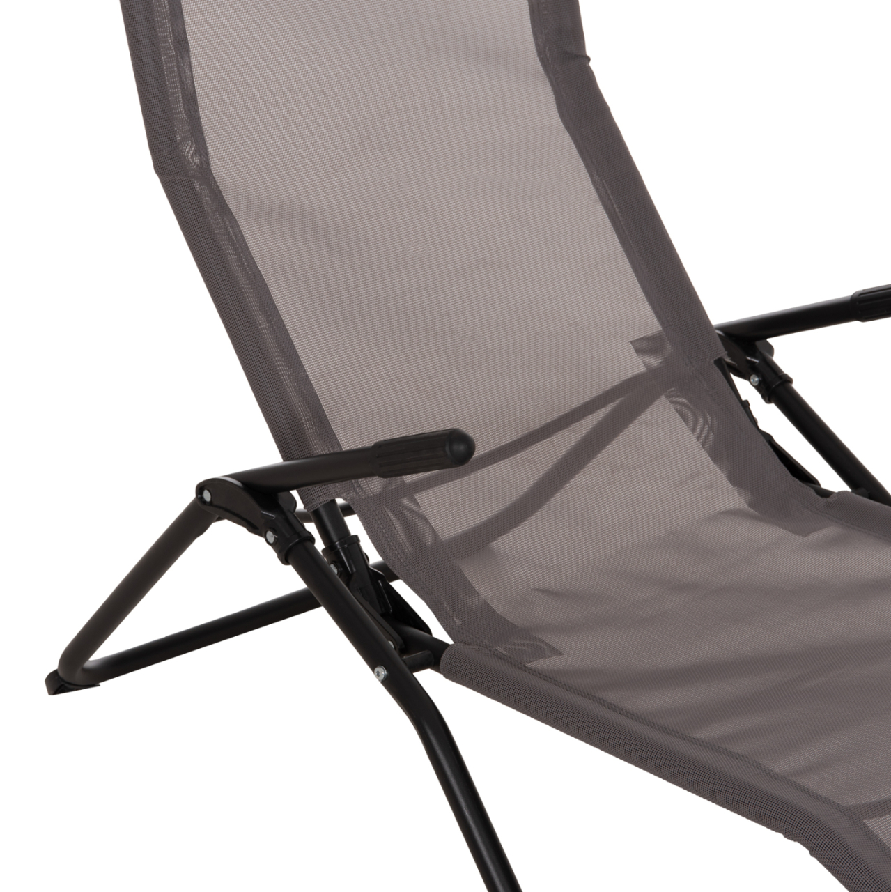 RELAX LOUNGER SWINGSAND HM6553.01 GREY TEXTILENE--BLACK METAL 143x60x94Hcm. [8]