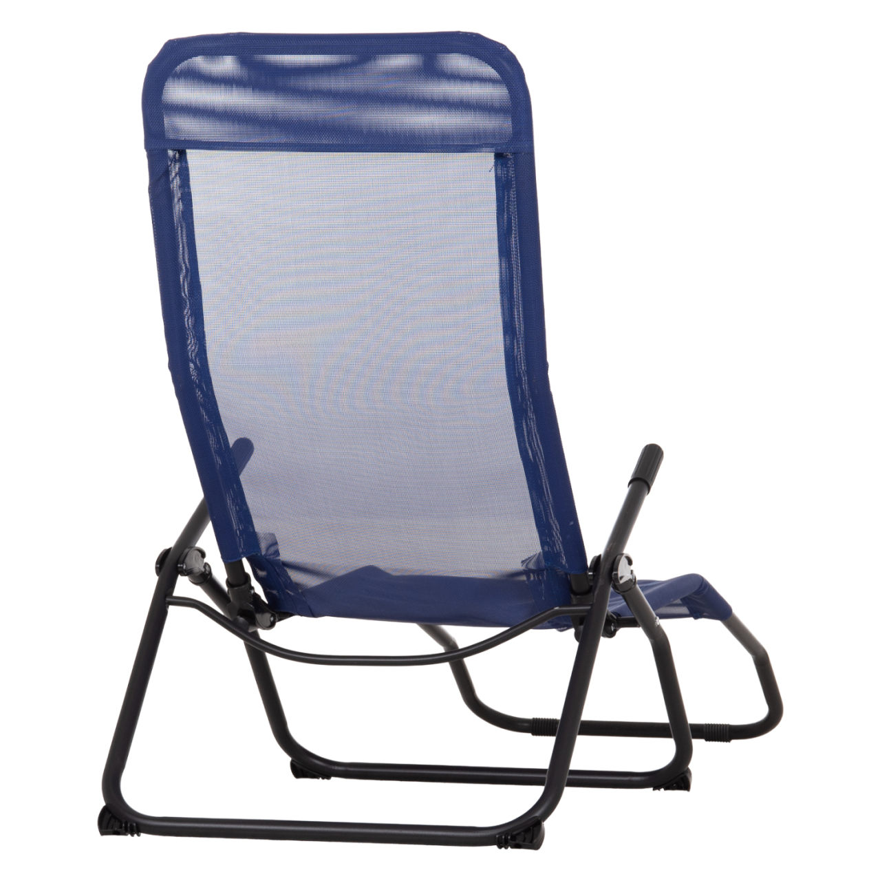 RELAX LOUNGER SWINGSAND HM6553.05 BLUE TEXTILENE--BLACK METAL 143x60x94Hcm. [6]