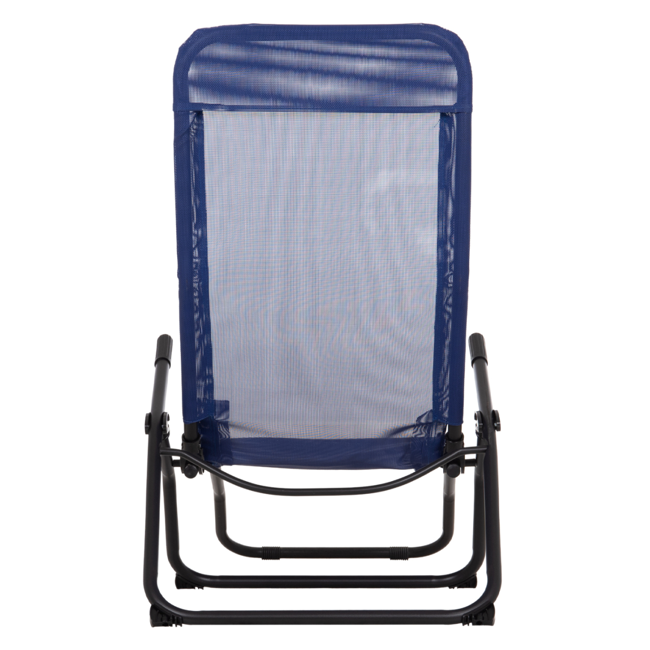 RELAX LOUNGER SWINGSAND HM6553.05 BLUE TEXTILENE--BLACK METAL 143x60x94Hcm. [7]