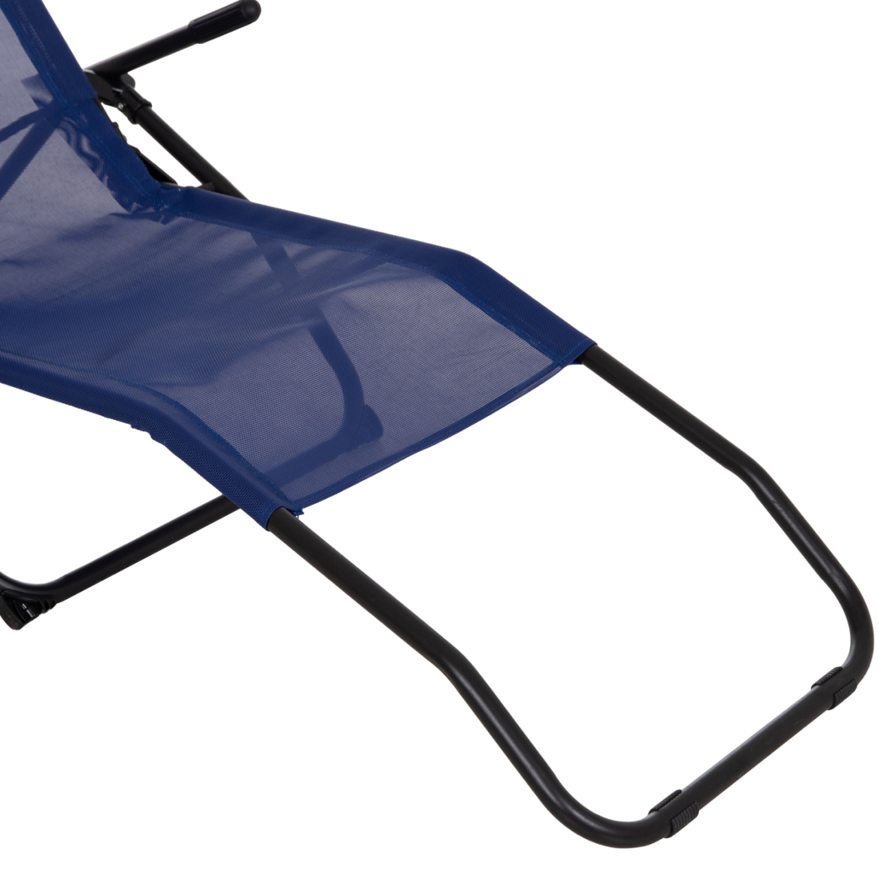 RELAX LOUNGER SWINGSAND HM6553.05 BLUE TEXTILENE--BLACK METAL 143x60x94Hcm. [9]