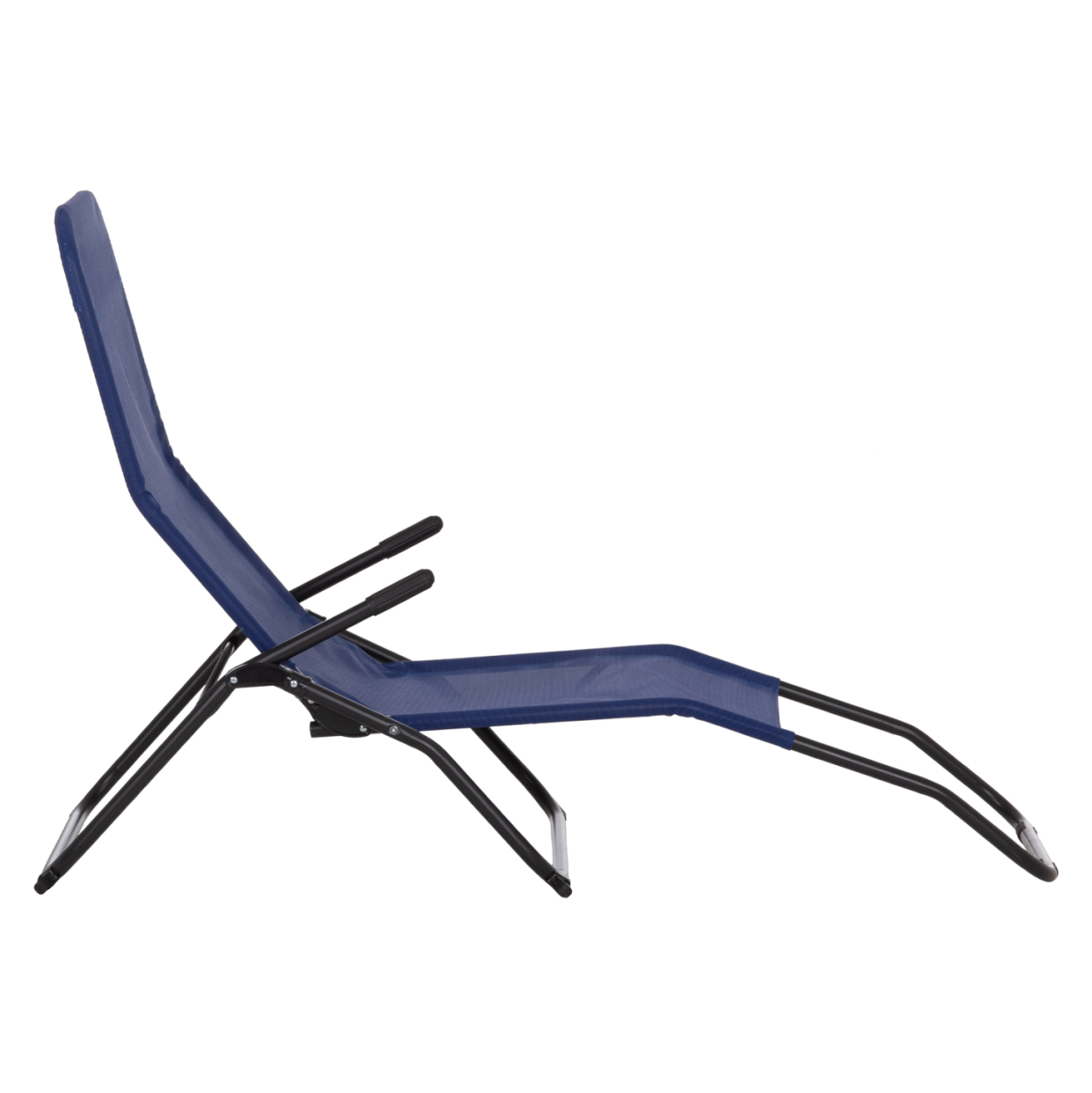 RELAX LOUNGER SWINGSAND HM6553.05 BLUE TEXTILENE--BLACK METAL 143x60x94Hcm. [4]