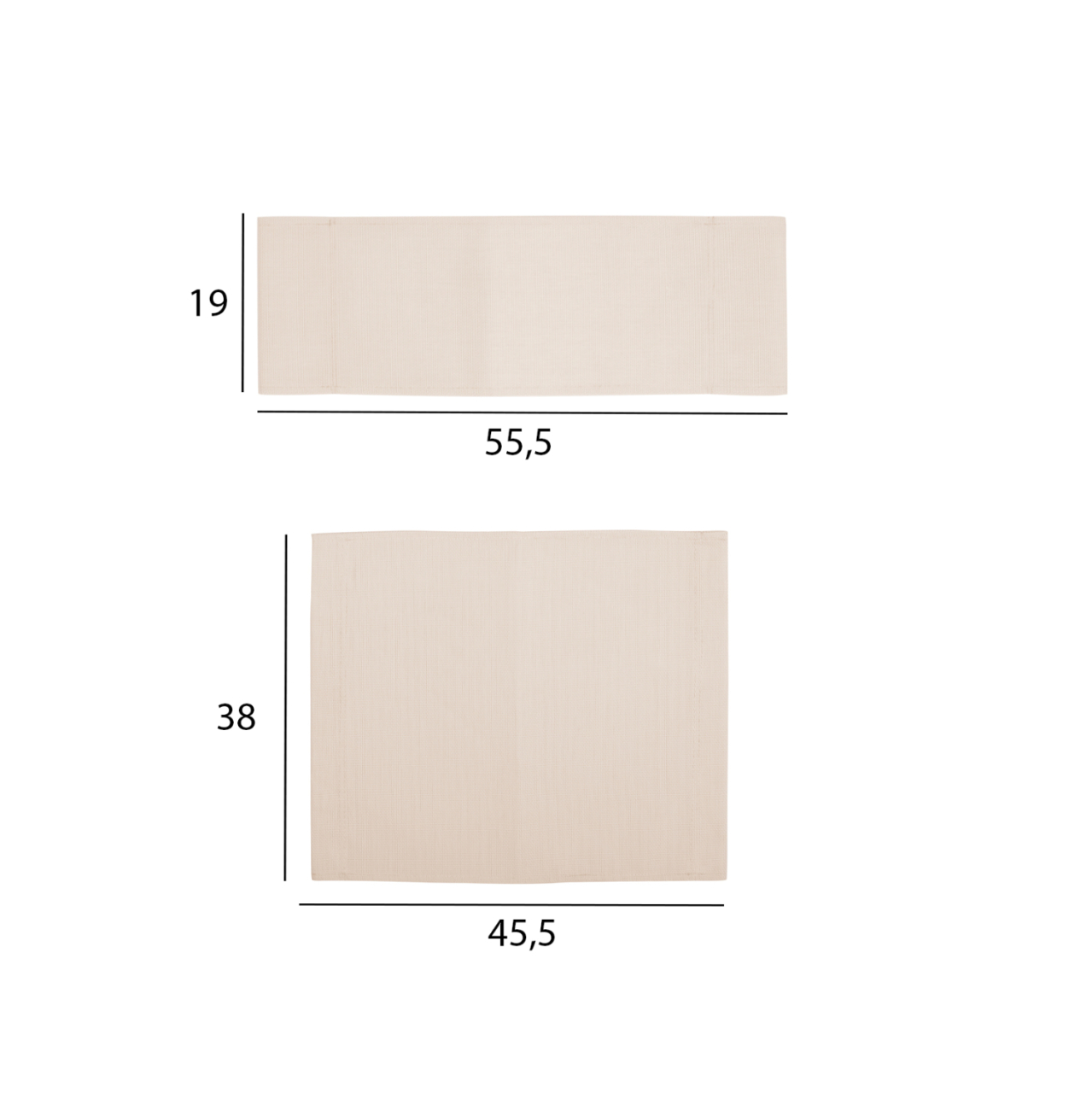 Replacement pillow divided for armchair director's Naxos Cream HM11252.60 45,5x38 and 55,5x19 [2]