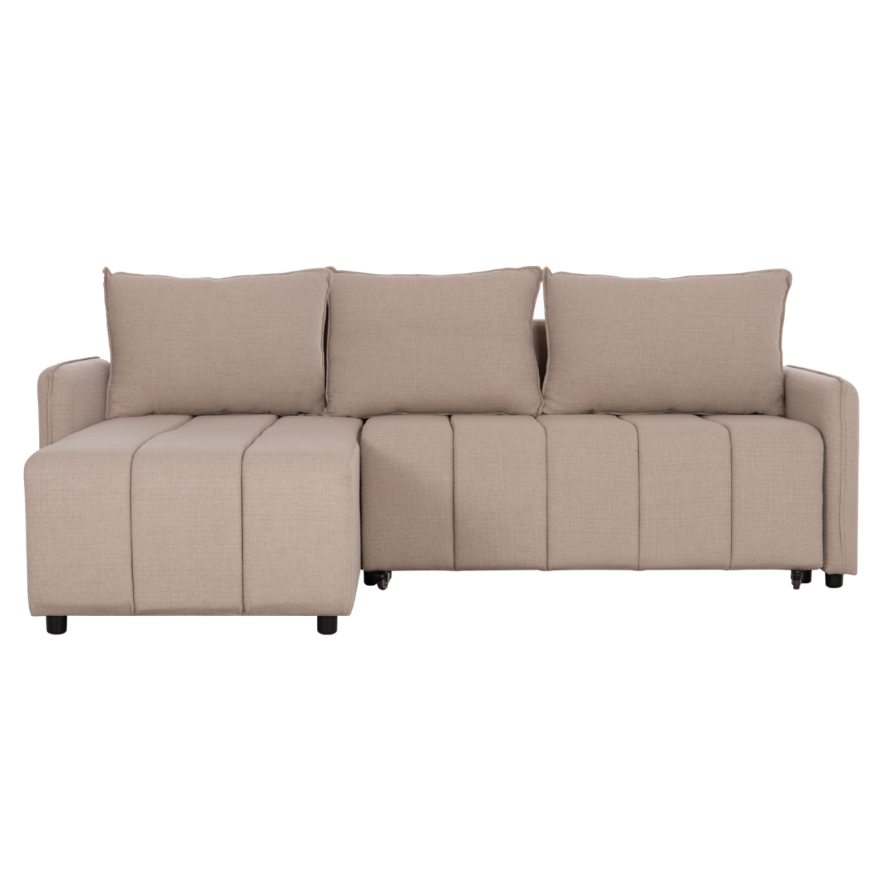 REVERSIBLE CORNER SOFA-BED FREDI HM3312.03 BEIGE FABRIC 220x167x85Hcm. [4]