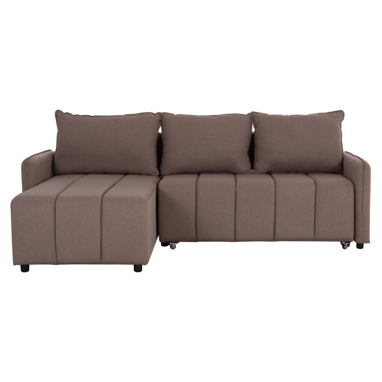 REVERSIBLE CORNER SOFA-BED FREDI HM3312.04 BROWN FABRIC 220x167x85Hcm. [4]