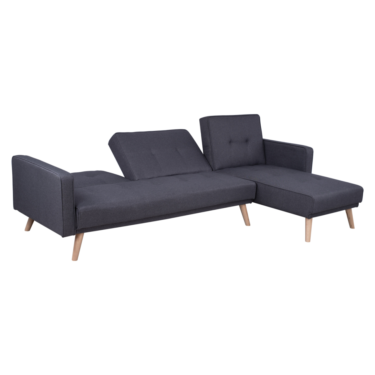 Reversible Corner Sofa Bed Talia HM3153 Grey Fabric 269x152x87cm [5]