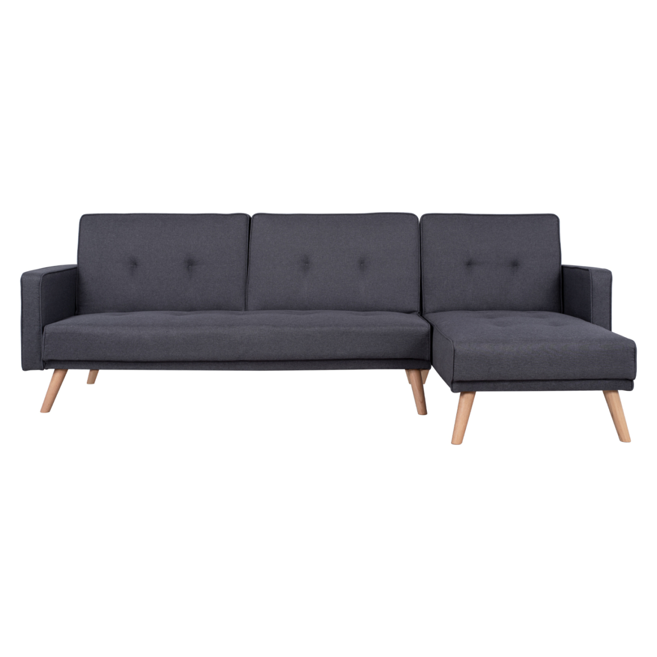 Reversible Corner Sofa Bed Talia HM3153 Grey Fabric 269x152x87cm [4]