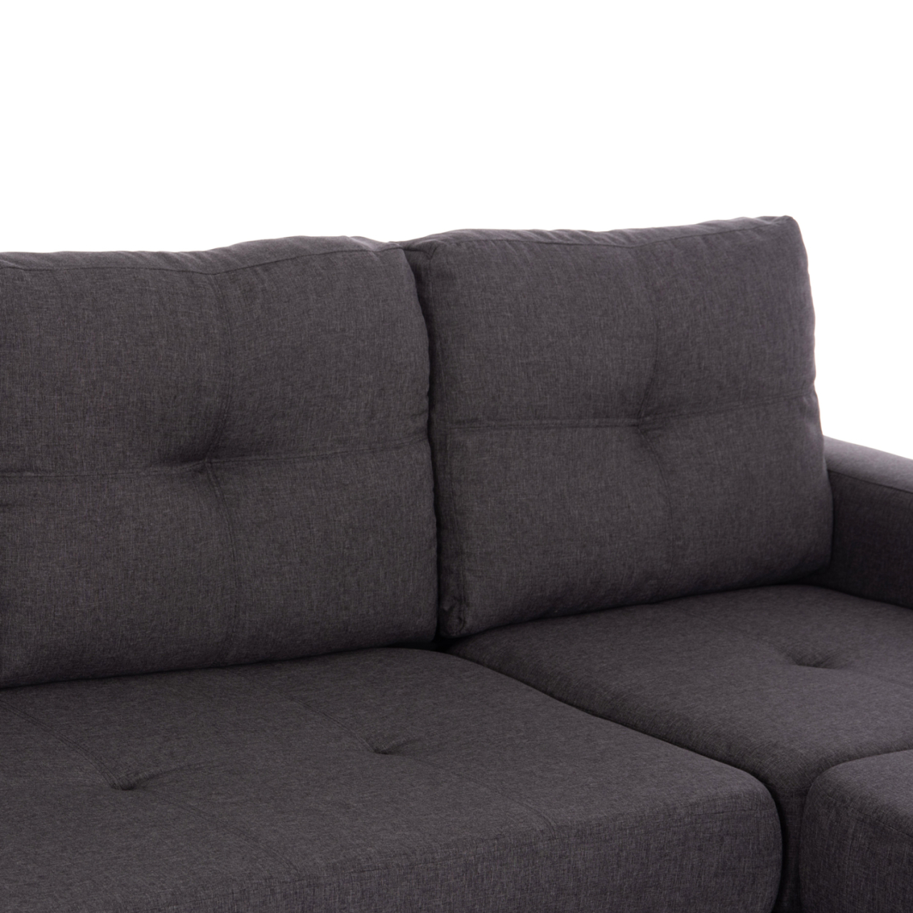 Reversible Corner Sofa PAGE HM3004.02 in Grey Fabric 205x82-140x87H cm. [6]