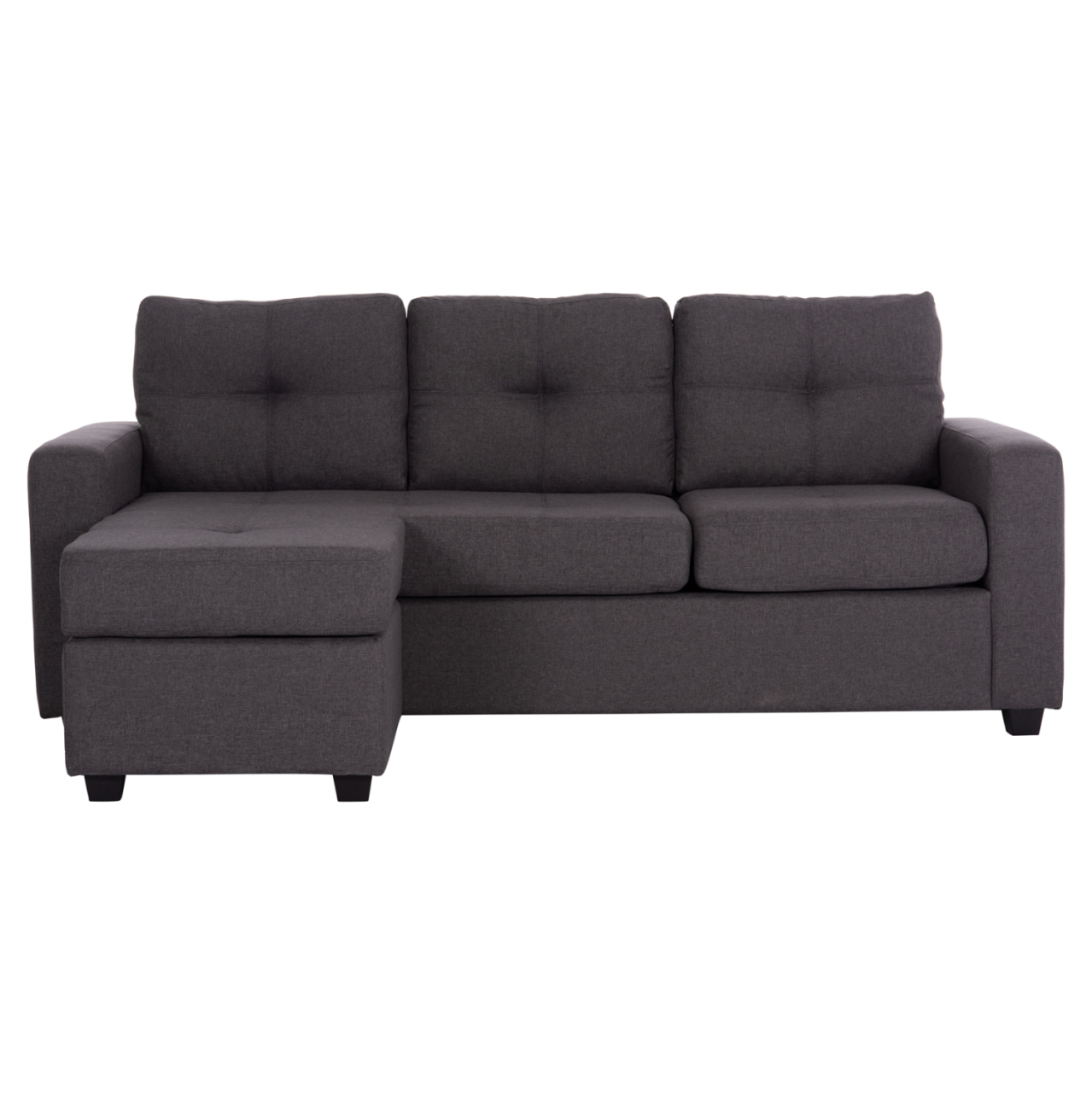 Reversible Corner Sofa PAGE HM3004.02 in Grey Fabric 205x82-140x87H cm. [3]