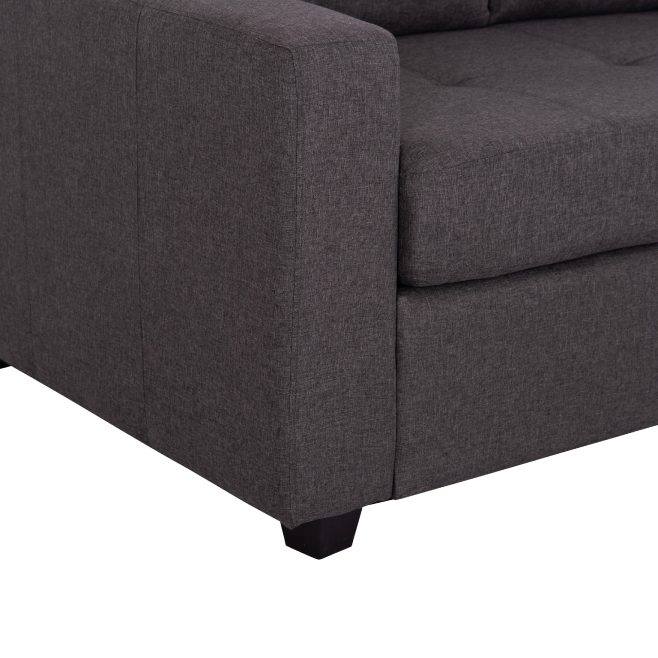 Reversible Corner Sofa PAGE HM3004.02 in Grey Fabric 205x82-140x87H cm. [8]