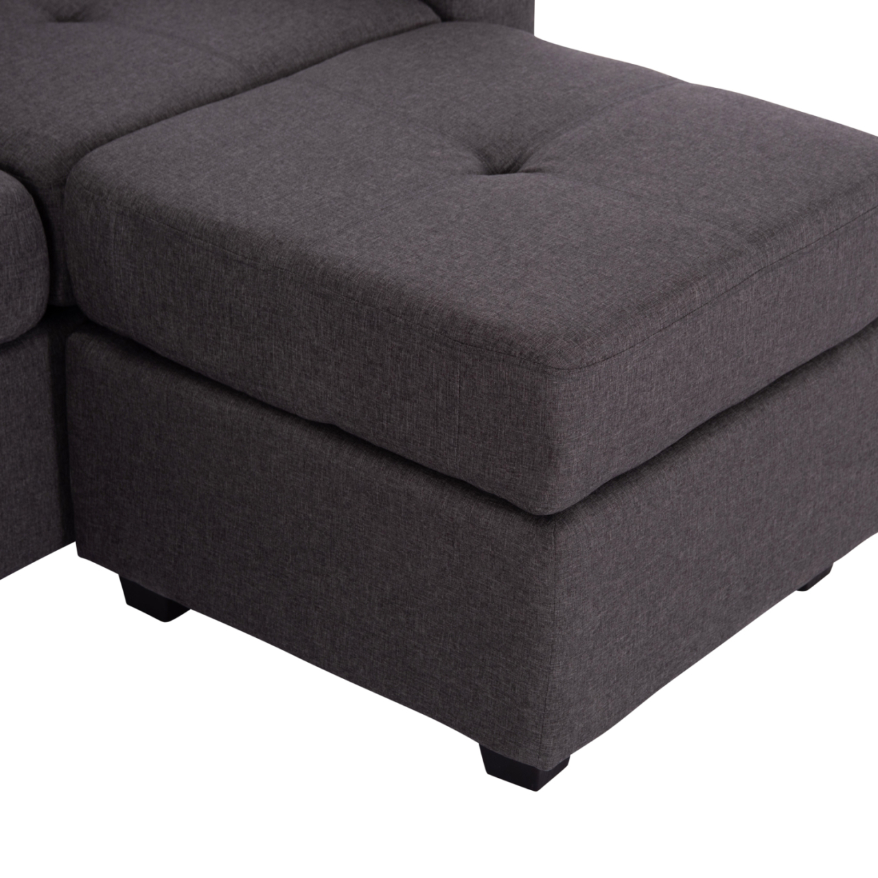 Reversible Corner Sofa PAGE HM3004.02 in Grey Fabric 205x82-140x87H cm. [7]