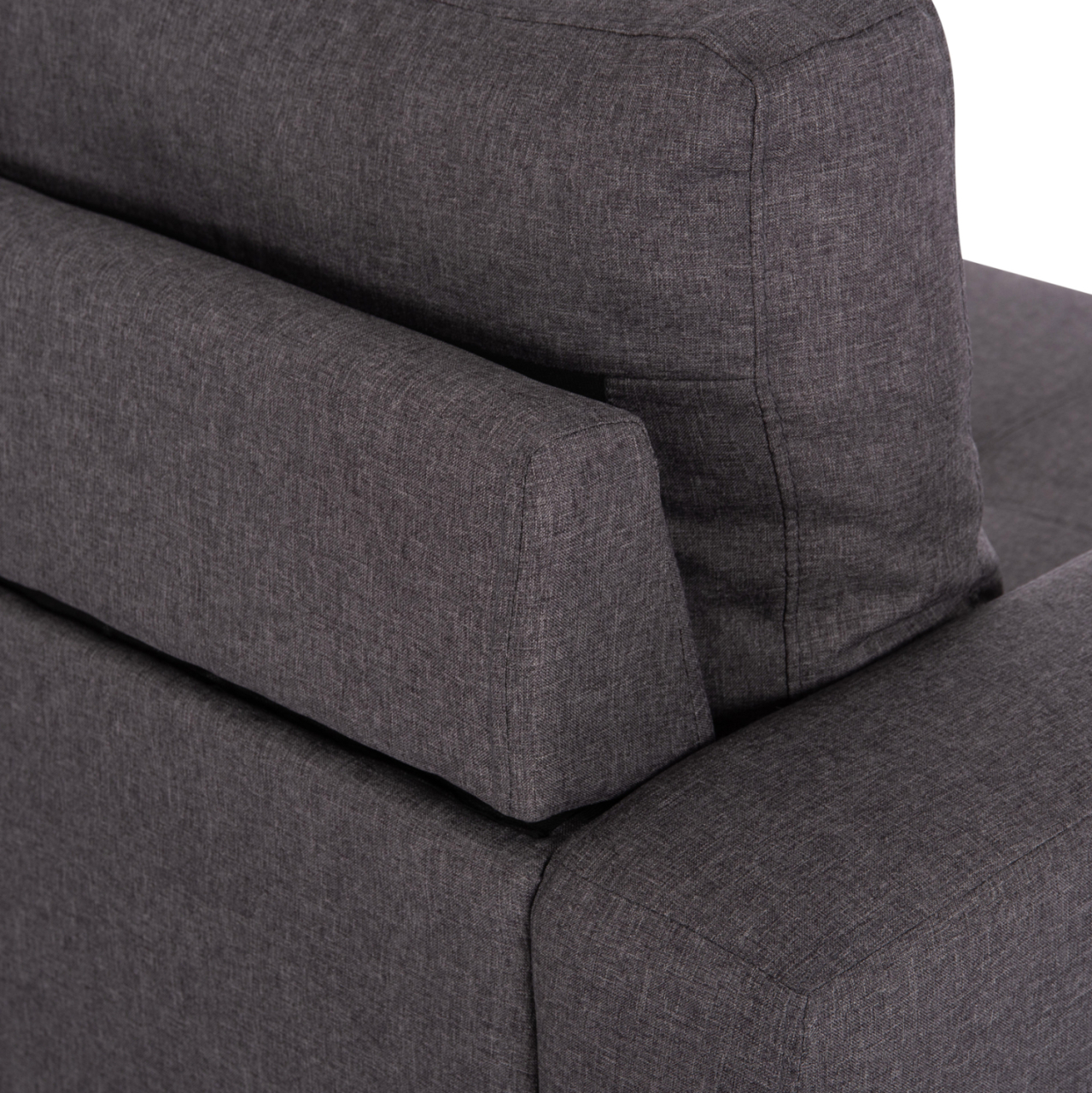 Reversible Corner Sofa PAGE HM3004.02 in Grey Fabric 205x82-140x87H cm. [10]