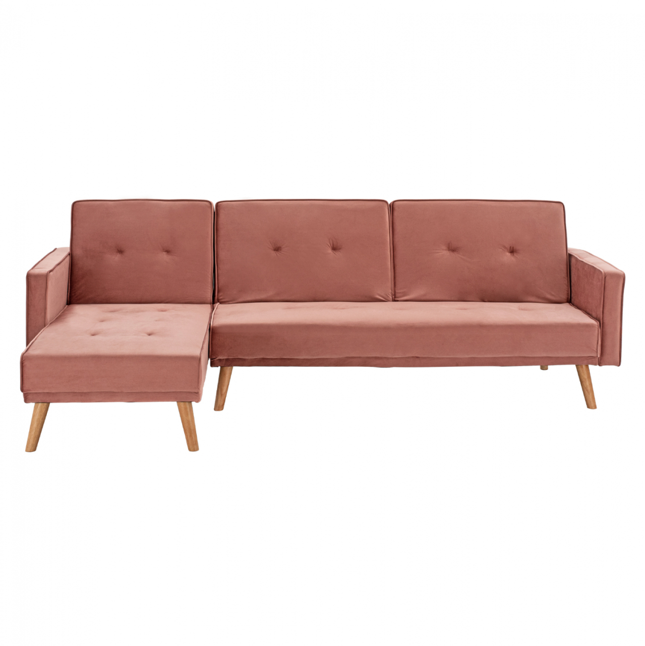 REVERSIBLE CORNER SOFA TALIA HM3153.02 VELVET IN DUSTY PINK 267x153x85cm. [4]