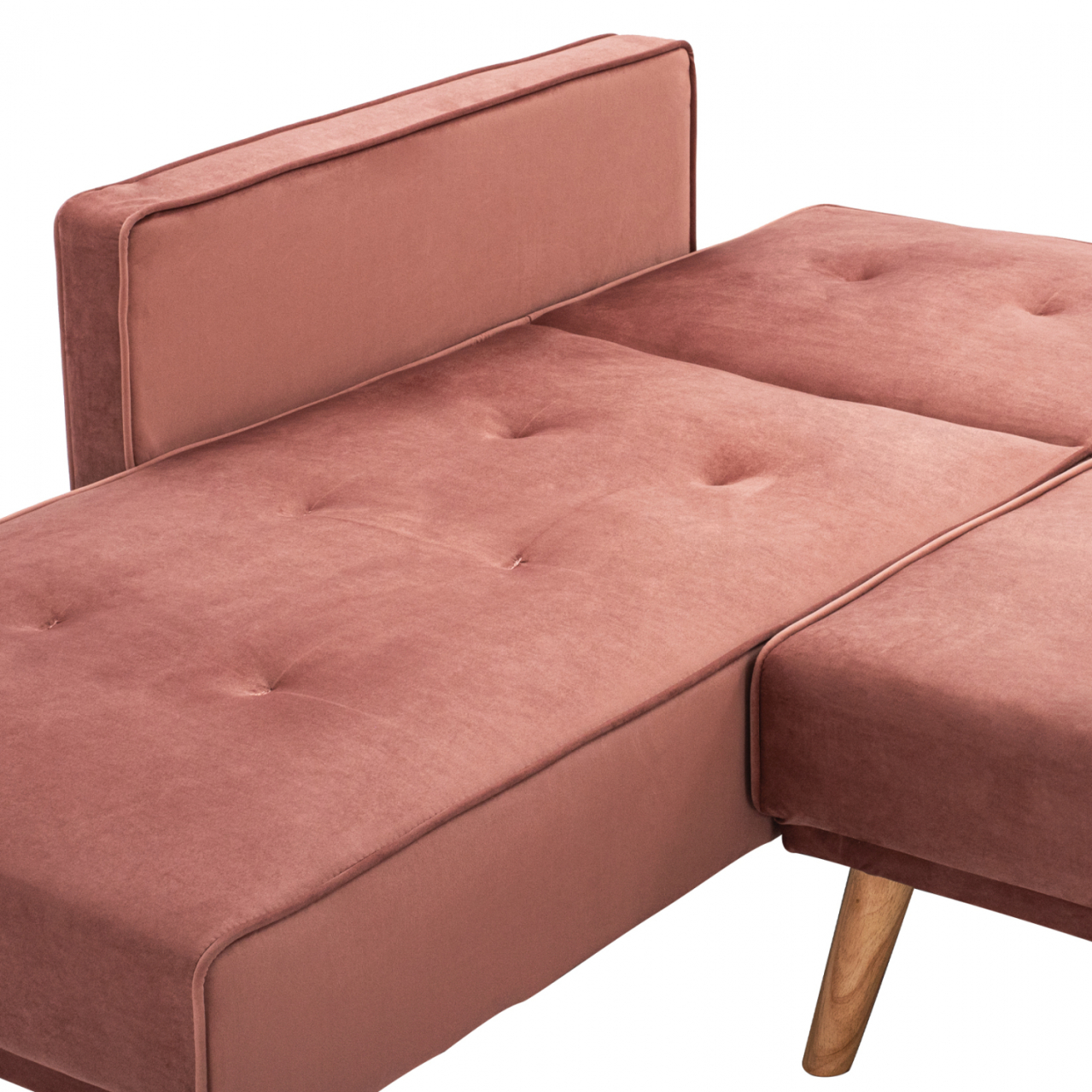 REVERSIBLE CORNER SOFA TALIA HM3153.02 VELVET IN DUSTY PINK 267x153x85cm. [8]
