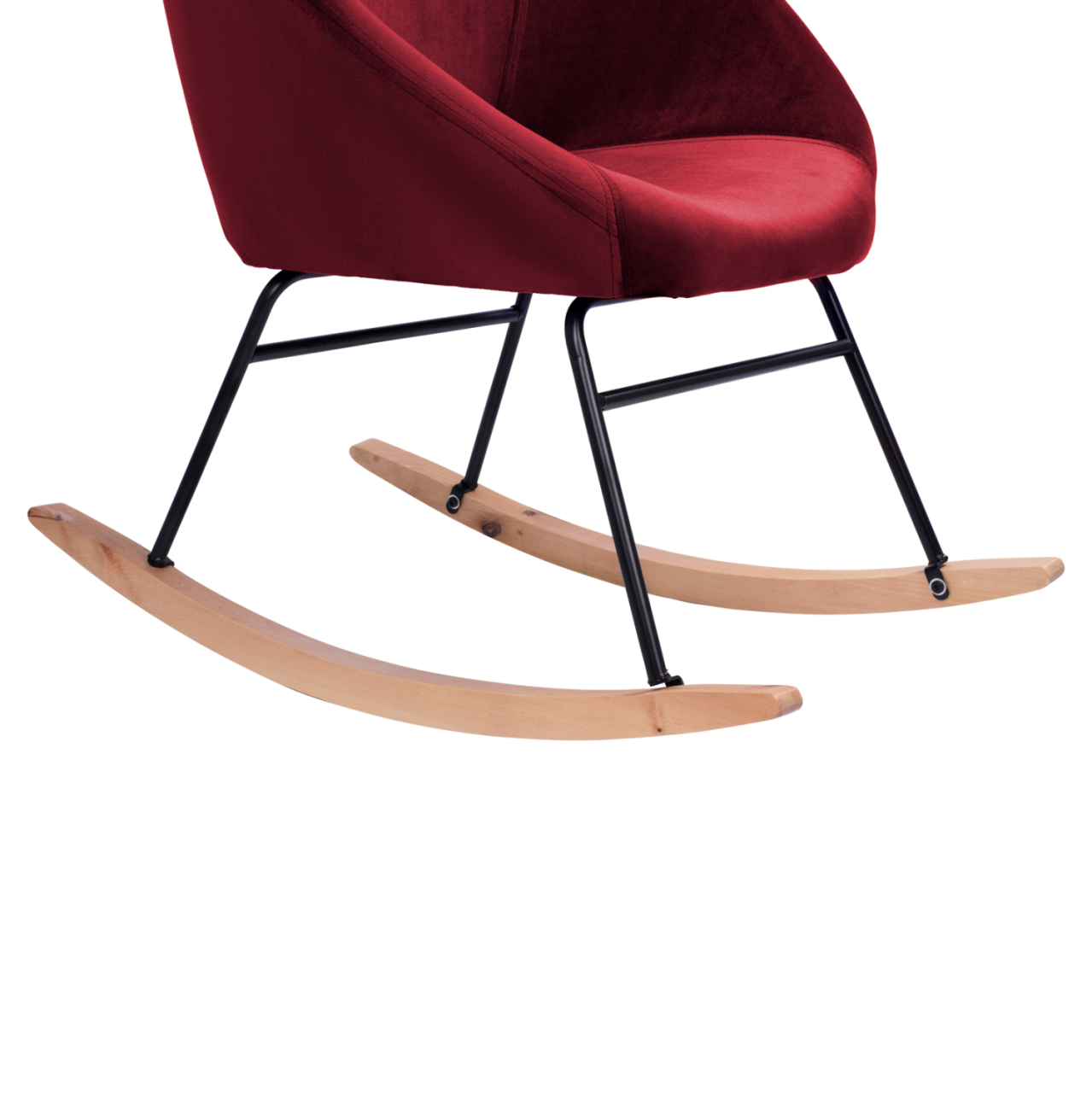Rocker velvet armchair Paulina HM8399.06, Burgundy red 76x86x76 cm. [9]