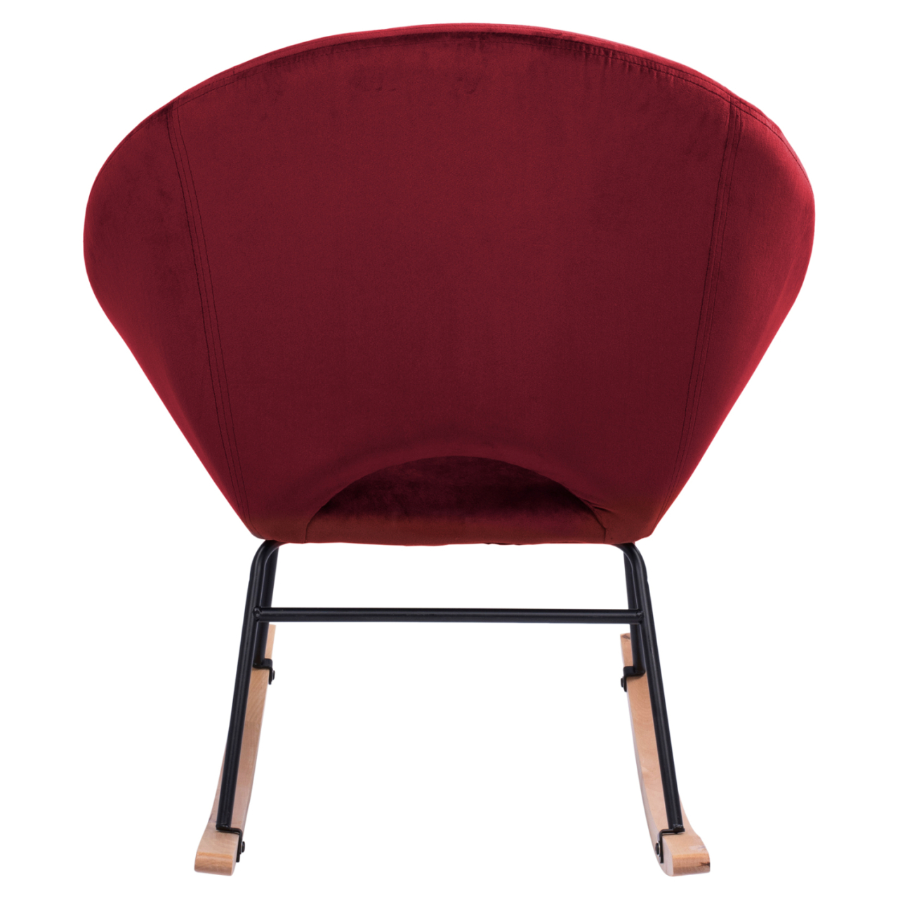Rocker velvet armchair Paulina HM8399.06, Burgundy red 76x86x76 cm. [6]