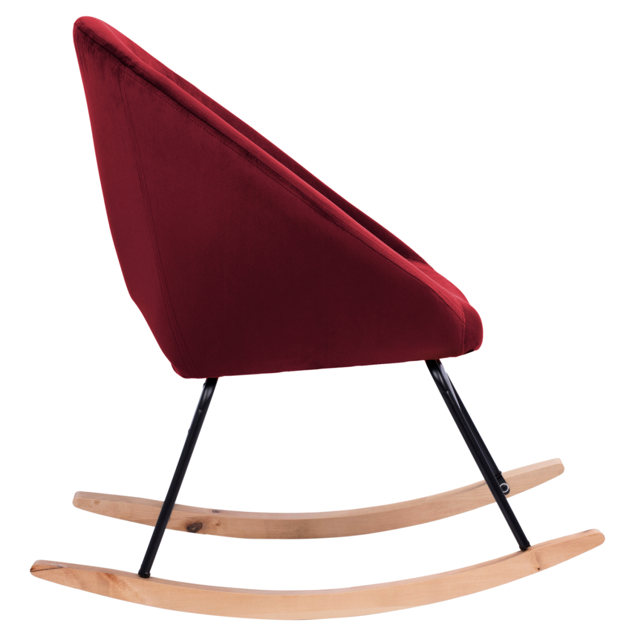 Rocker velvet armchair Paulina HM8399.06, Burgundy red 76x86x76 cm. [4]