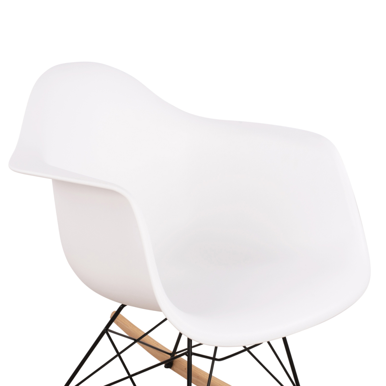 Rocking Armchair, white seat-Black frame HM0035.11 61x71x64 cm [7]