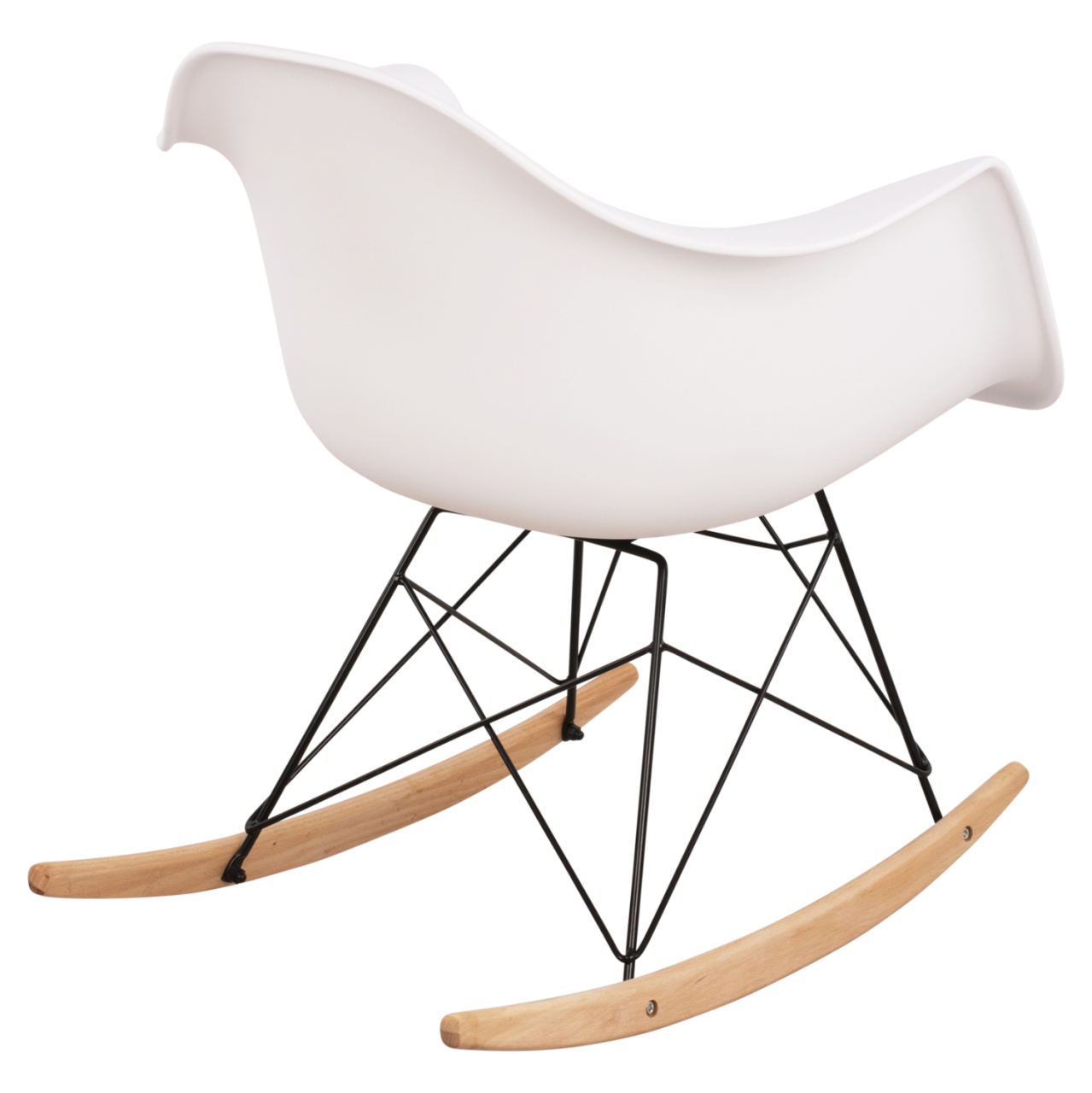 Rocking Armchair, white seat-Black frame HM0035.11 61x71x64 cm [5]