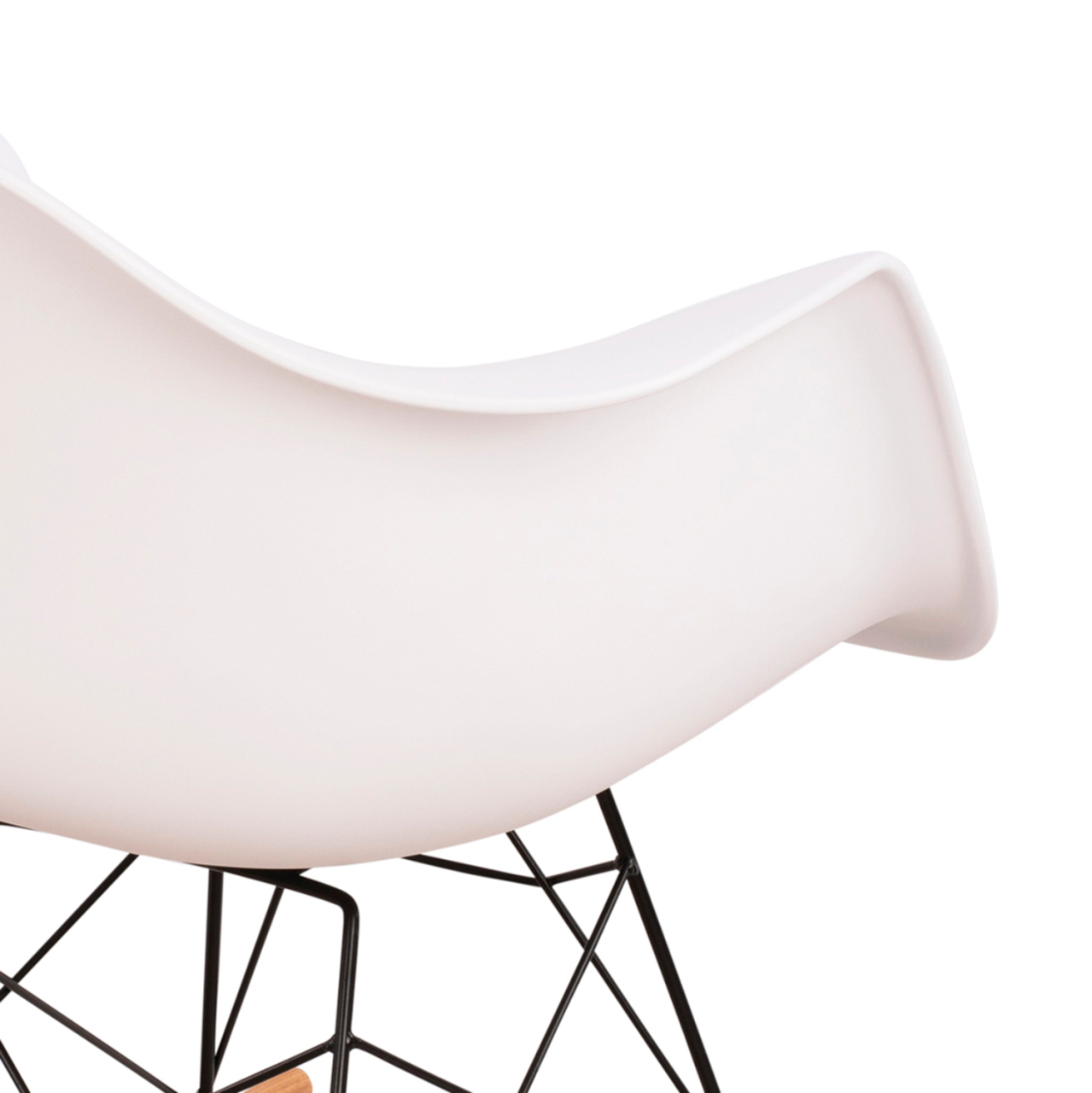 Rocking Armchair, white seat-Black frame HM0035.11 61x71x64 cm [8]