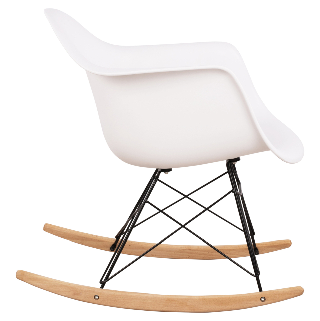 Rocking Armchair, white seat-Black frame HM0035.11 61x71x64 cm [4]