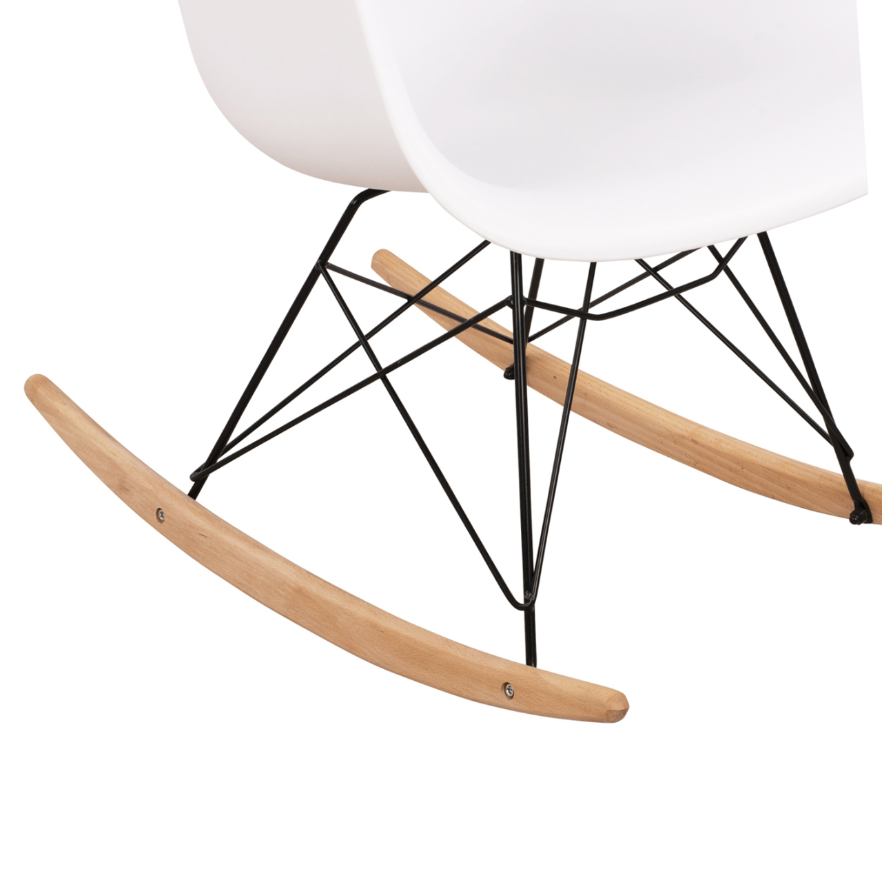 Rocking Armchair, white seat-Black frame HM0035.11 61x71x64 cm [9]