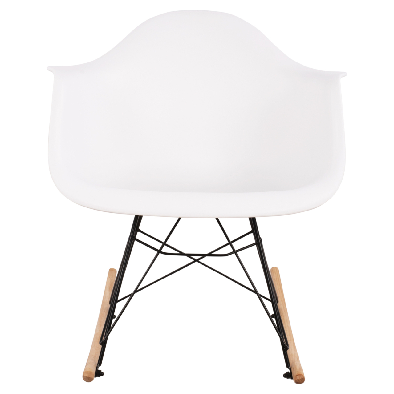 Rocking Armchair, white seat-Black frame HM0035.11 61x71x64 cm [3]