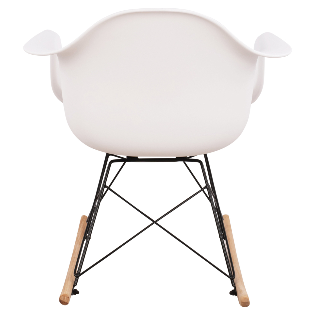 Rocking Armchair, white seat-Black frame HM0035.11 61x71x64 cm [6]