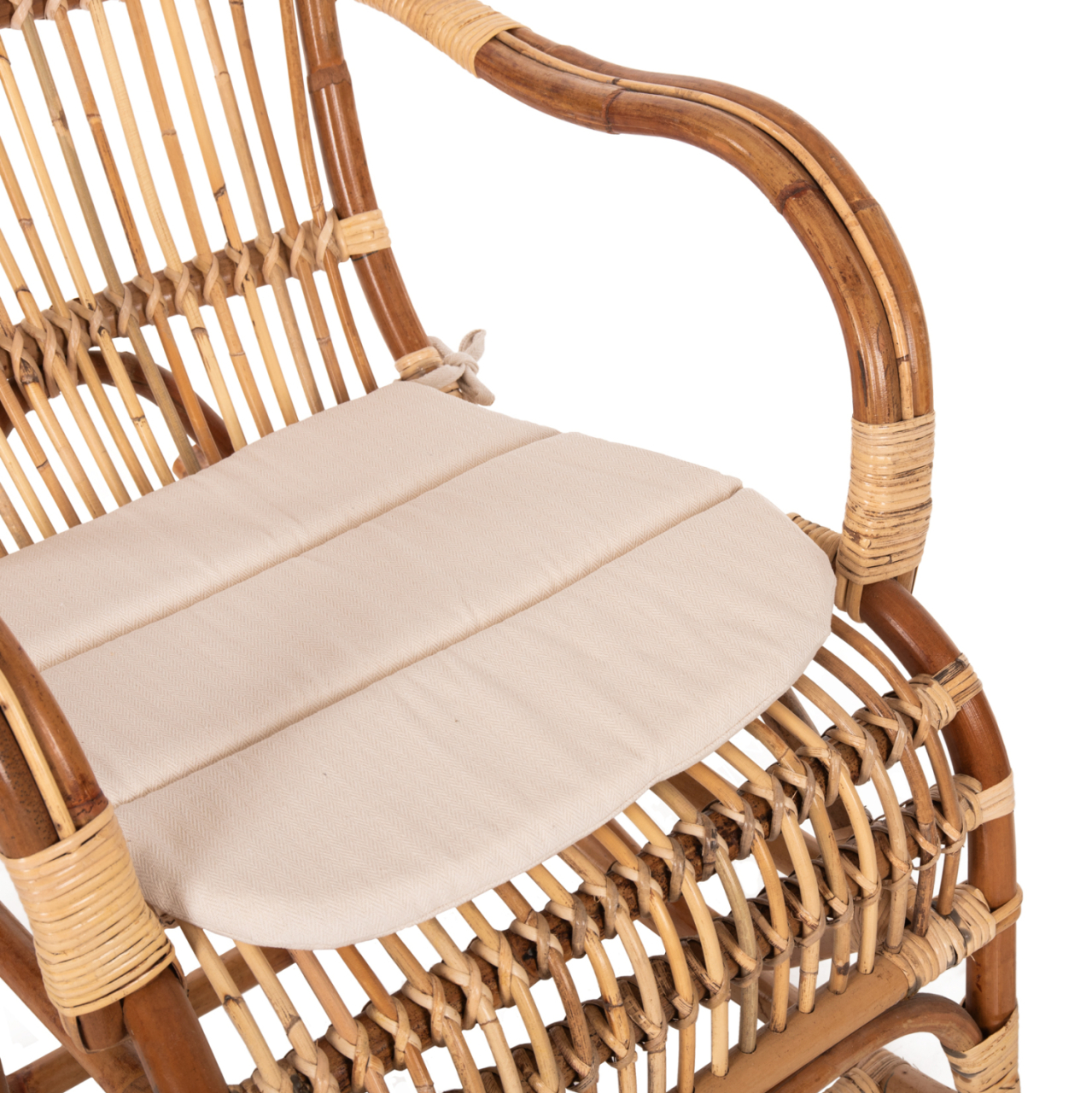 ROCKING RATTAN ARMCHAIR SANTA FE HM9343 WITH SEAT CUSHION 60x103x90Ηcm. [8]