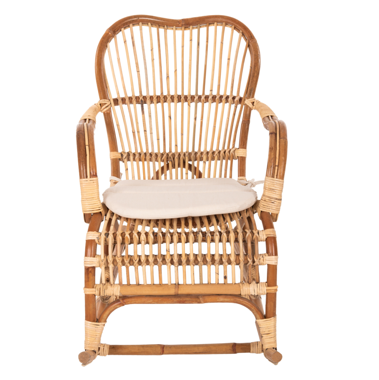 ROCKING RATTAN ARMCHAIR SANTA FE HM9343 WITH SEAT CUSHION 60x103x90Ηcm. [3]