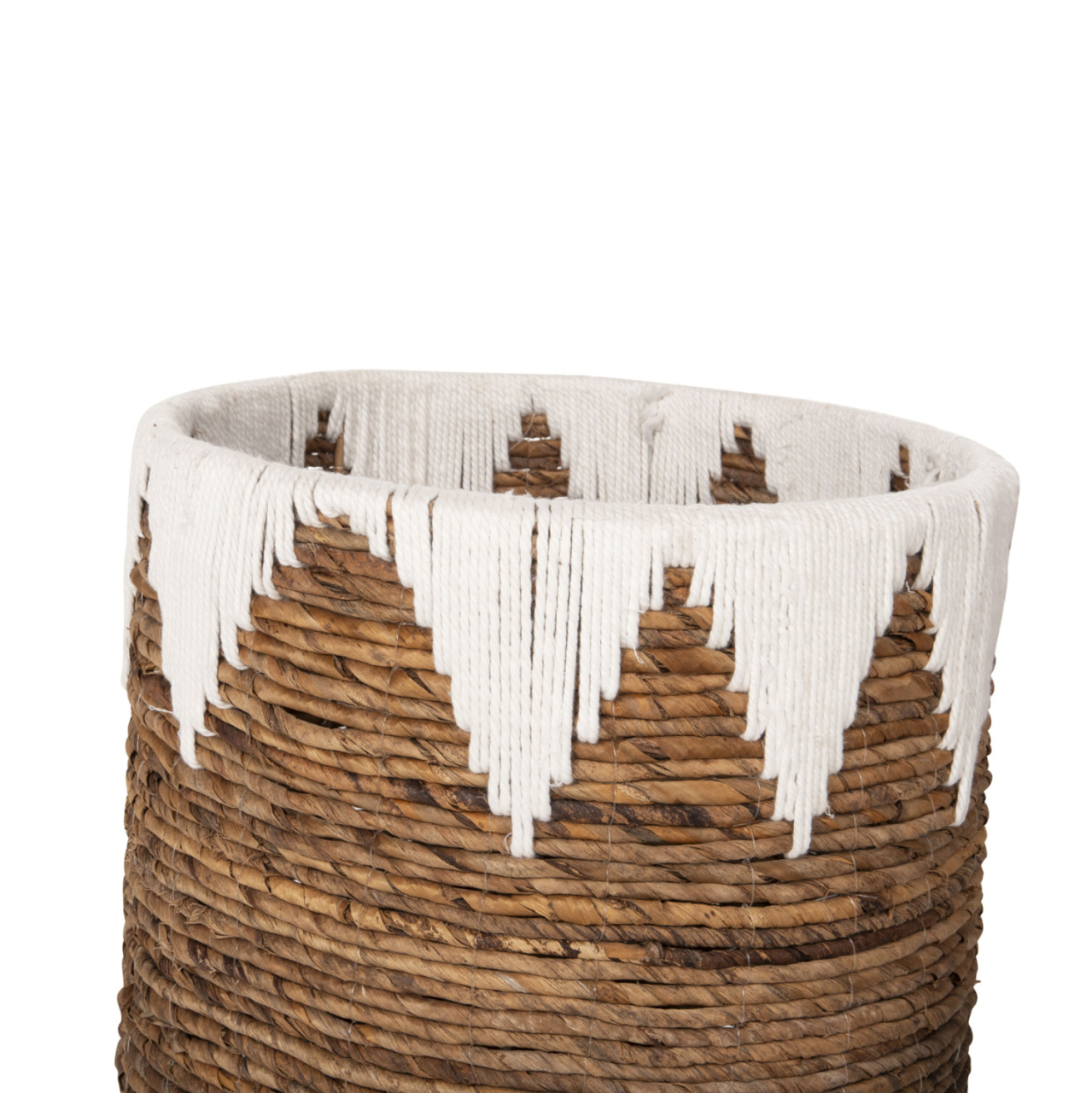 ROUND BASKETS WITHOUT LID 3PCS HM4307 RUSH IN NATURAL-WHITE Φ42x56Hcm. [4]