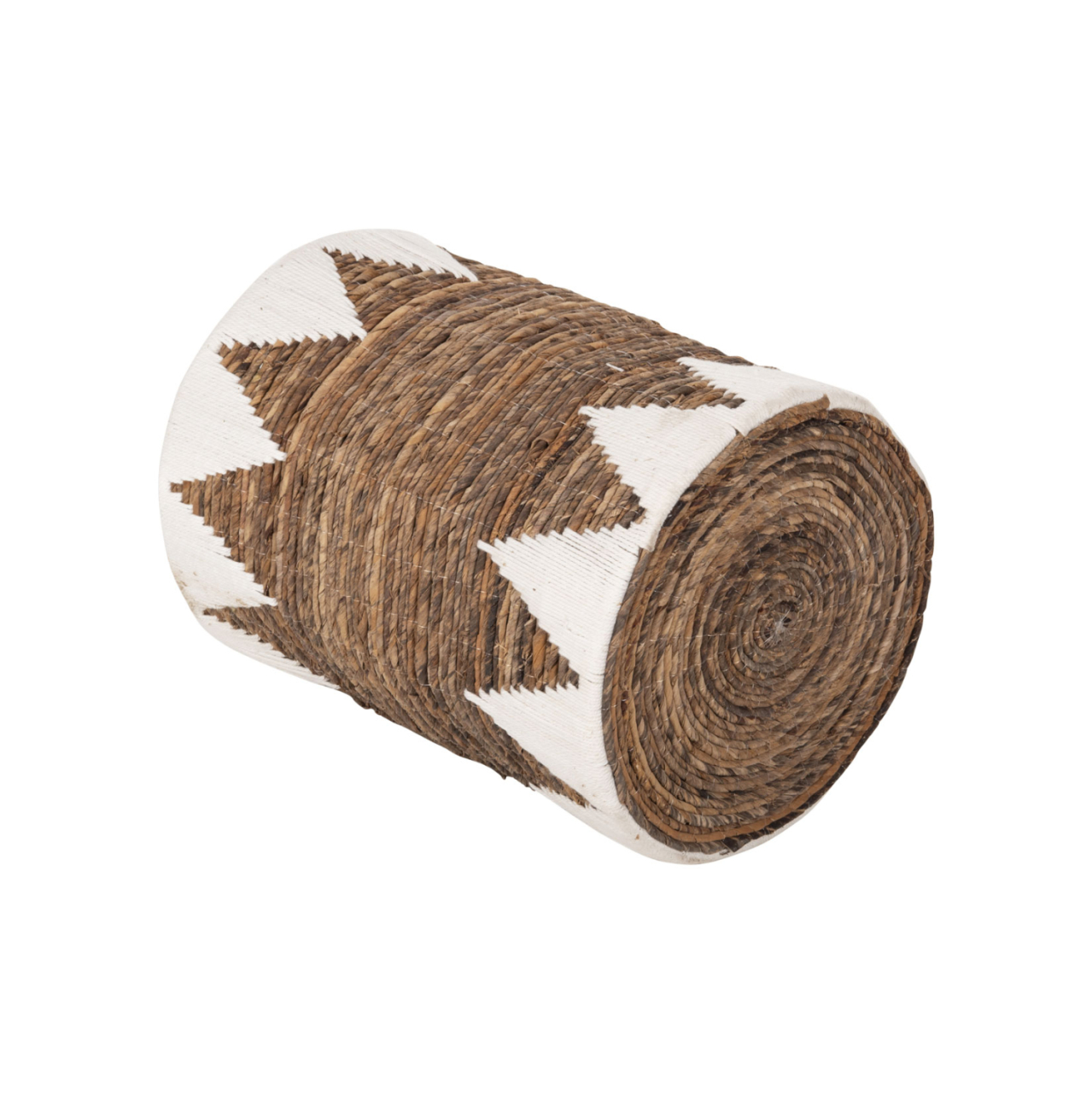 ROUND BASKETS WITHOUT LID 3PCS HM4307 RUSH IN NATURAL-WHITE Φ42x56Hcm. [3]