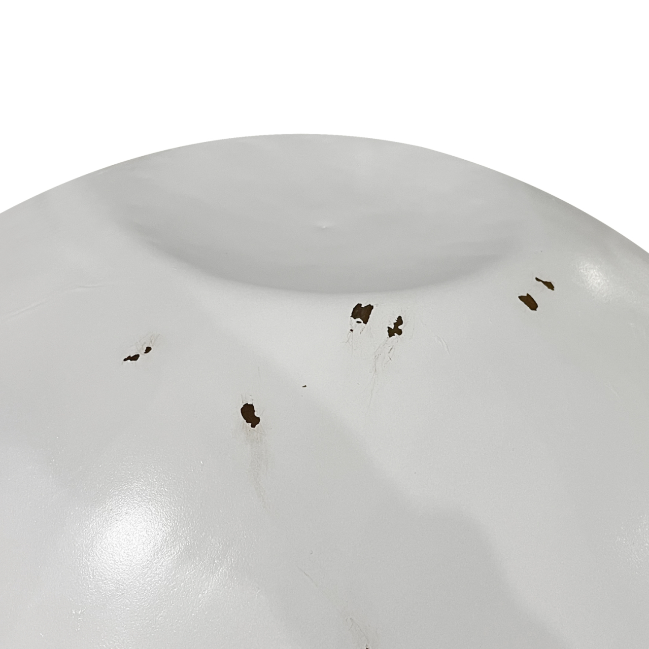ROUND COFFEE TABLE BOWL HM8717.23 WHITE WITH ACACIA WOOD TOP Φ91x38,5Hcm. Β'RATED [5]
