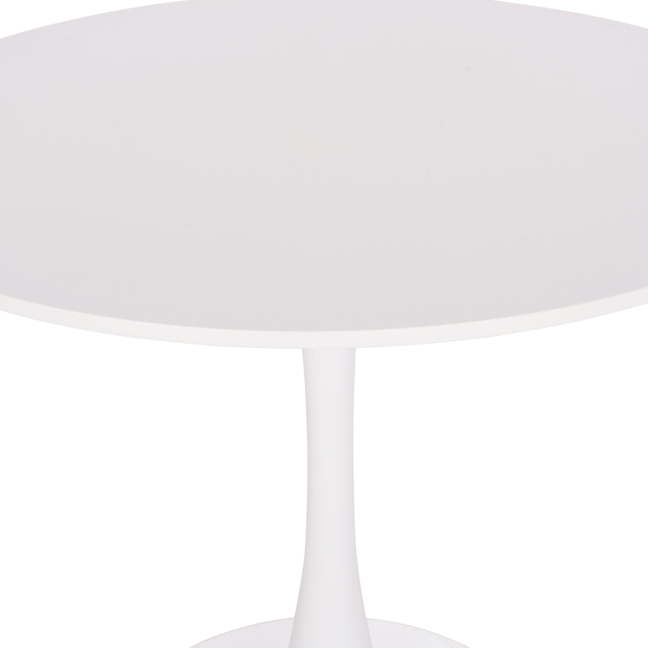 ROUND DINING TABLE BROLIN HM18141.01 MDF TOP-METAL BASE--WHITE Φ90x73Hcm. [3]