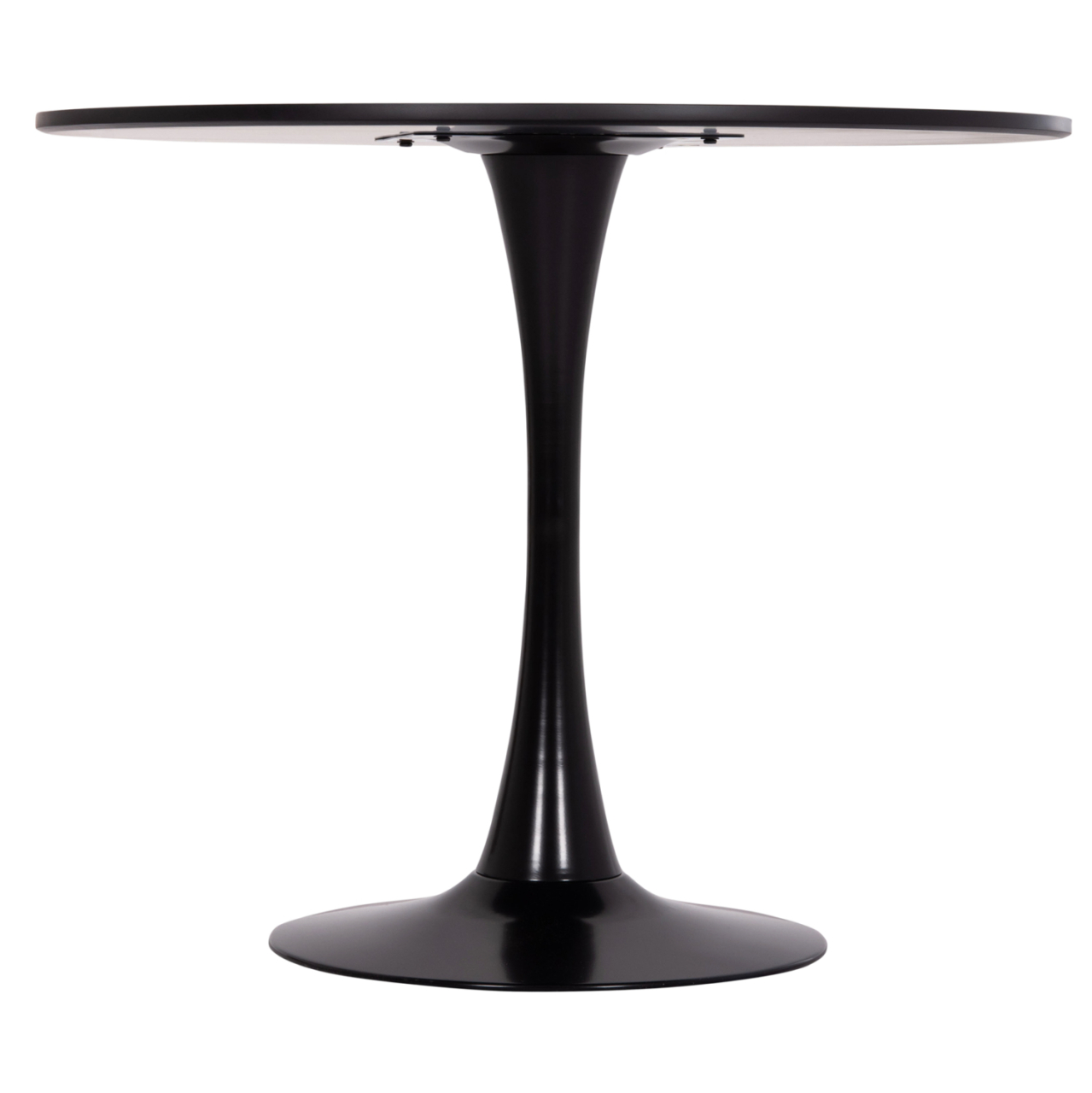 ROUND DINING TABLE BROLIN HM18141.02 MDF TOP-METAL BASE--BLACK Φ90x73Hcm. [3]