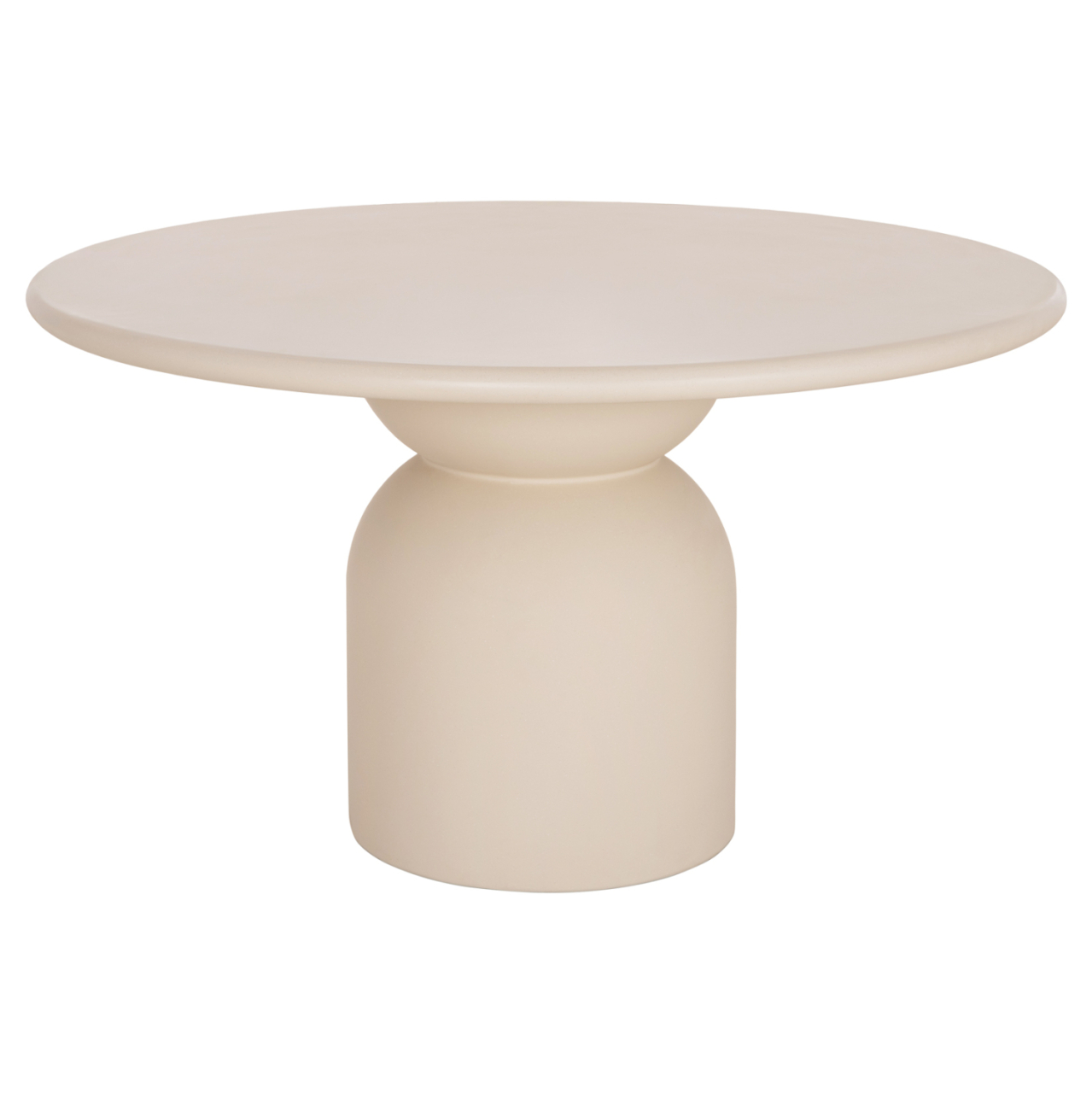 ROUND DINING TABLE KAZVIN HM6582.02 BEIGE FIBER CEMENT Φ130x75Hcm. [3]