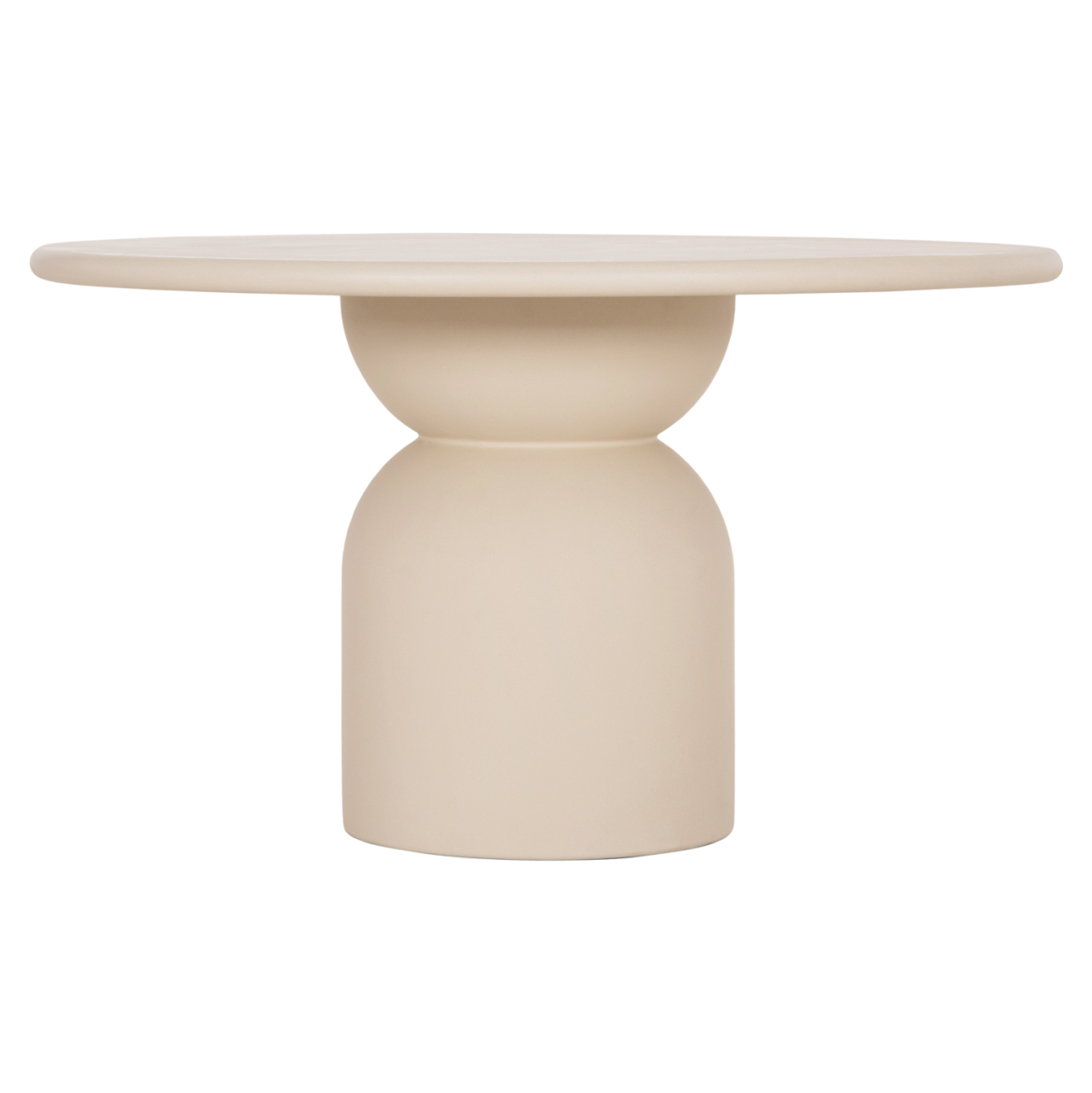 ROUND DINING TABLE KAZVIN HM6582.02 BEIGE FIBER CEMENT Φ130x75Hcm. [4]