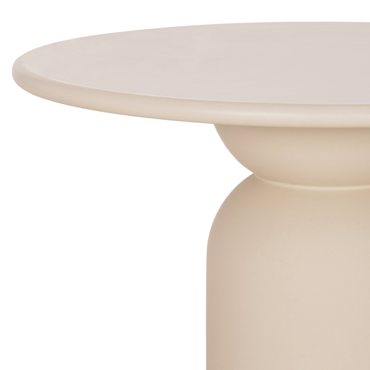 ROUND DINING TABLE KAZVIN HM6582.02 BEIGE FIBER CEMENT Φ130x75Hcm. [5]