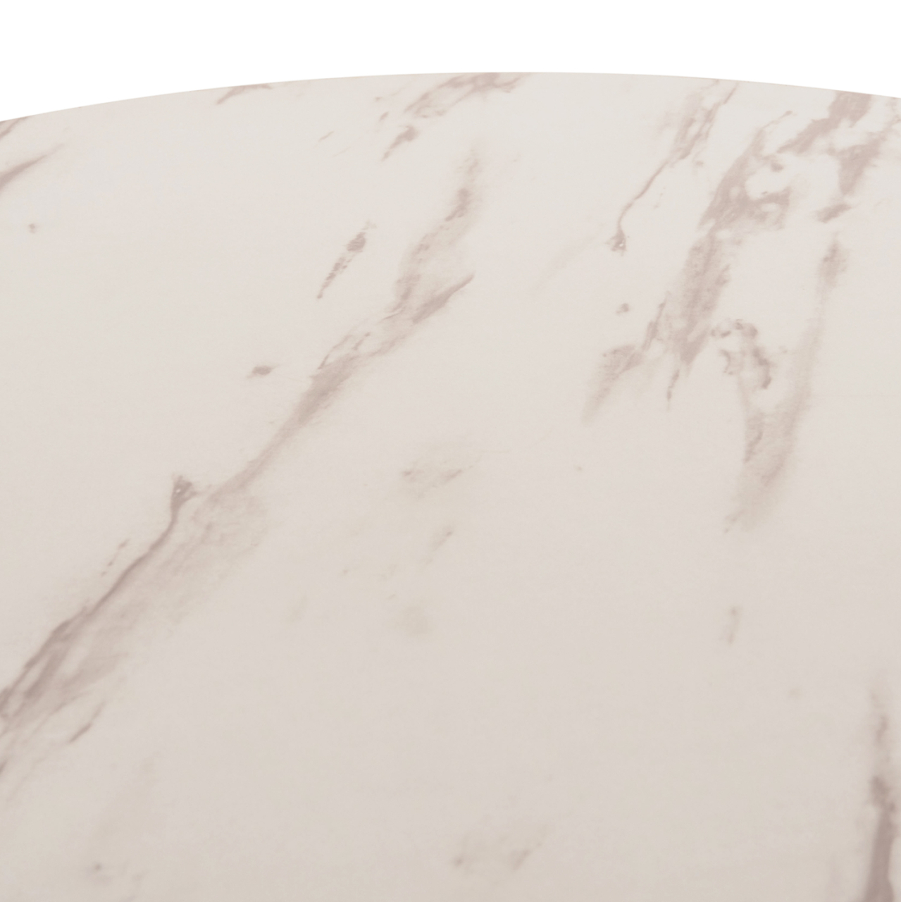 ROUND DINING TABLE ROLLO HM9421.11 MELAMINE IN WHITE MARBLE METAL LEG Φ90x74Hcm. [7]