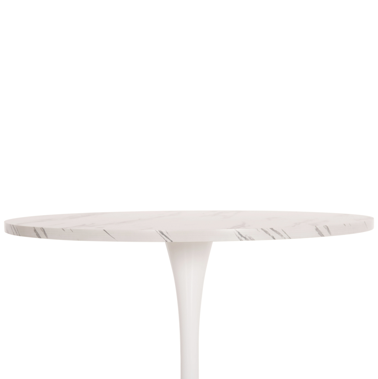 ROUND DINING TABLE ROLLO HM9421.11 MELAMINE IN WHITE MARBLE METAL LEG Φ90x74Hcm. [4]