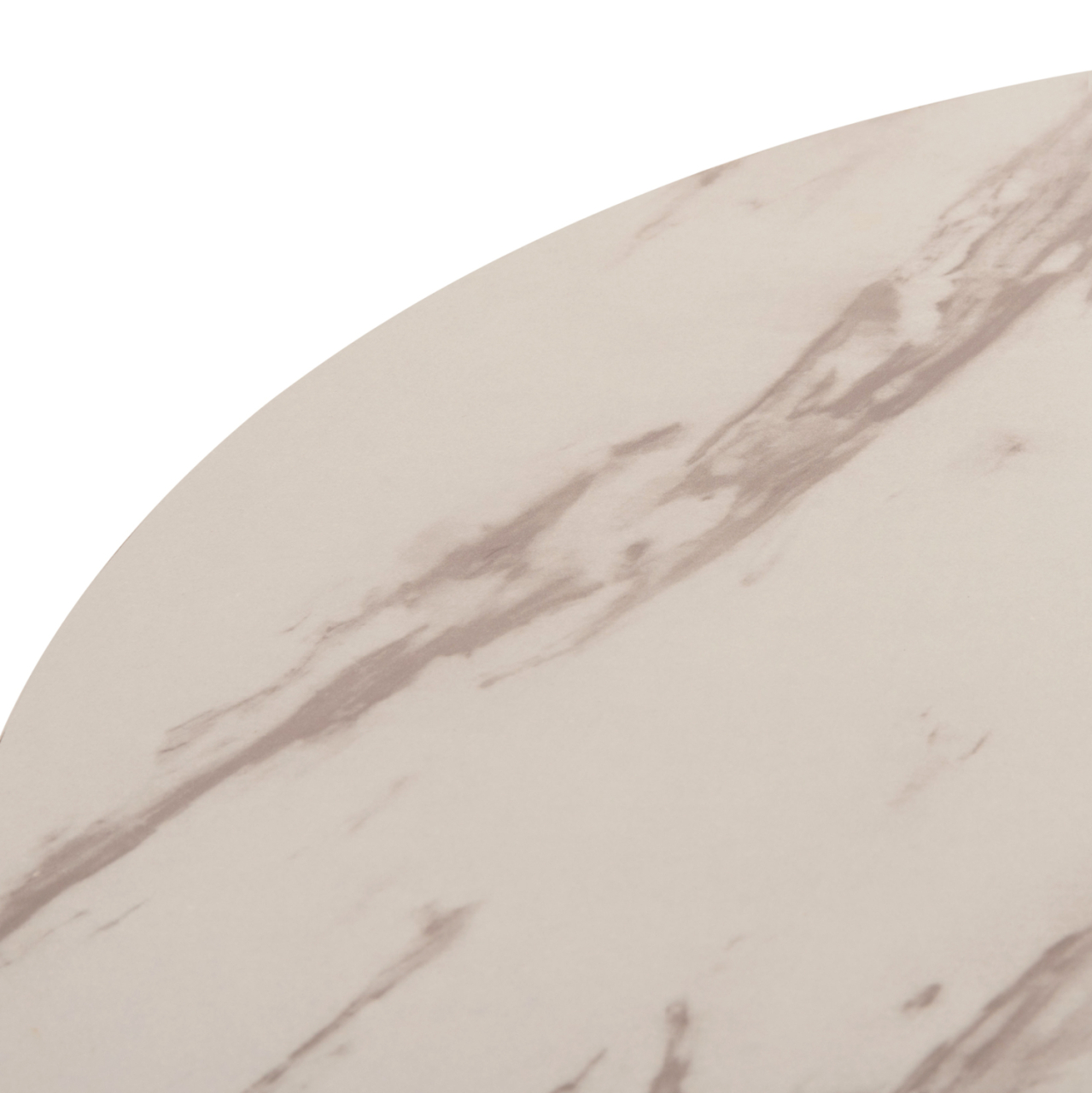 ROUND DINING TABLE ROLLO HM9421.11 MELAMINE IN WHITE MARBLE METAL LEG Φ90x74Hcm. [10]