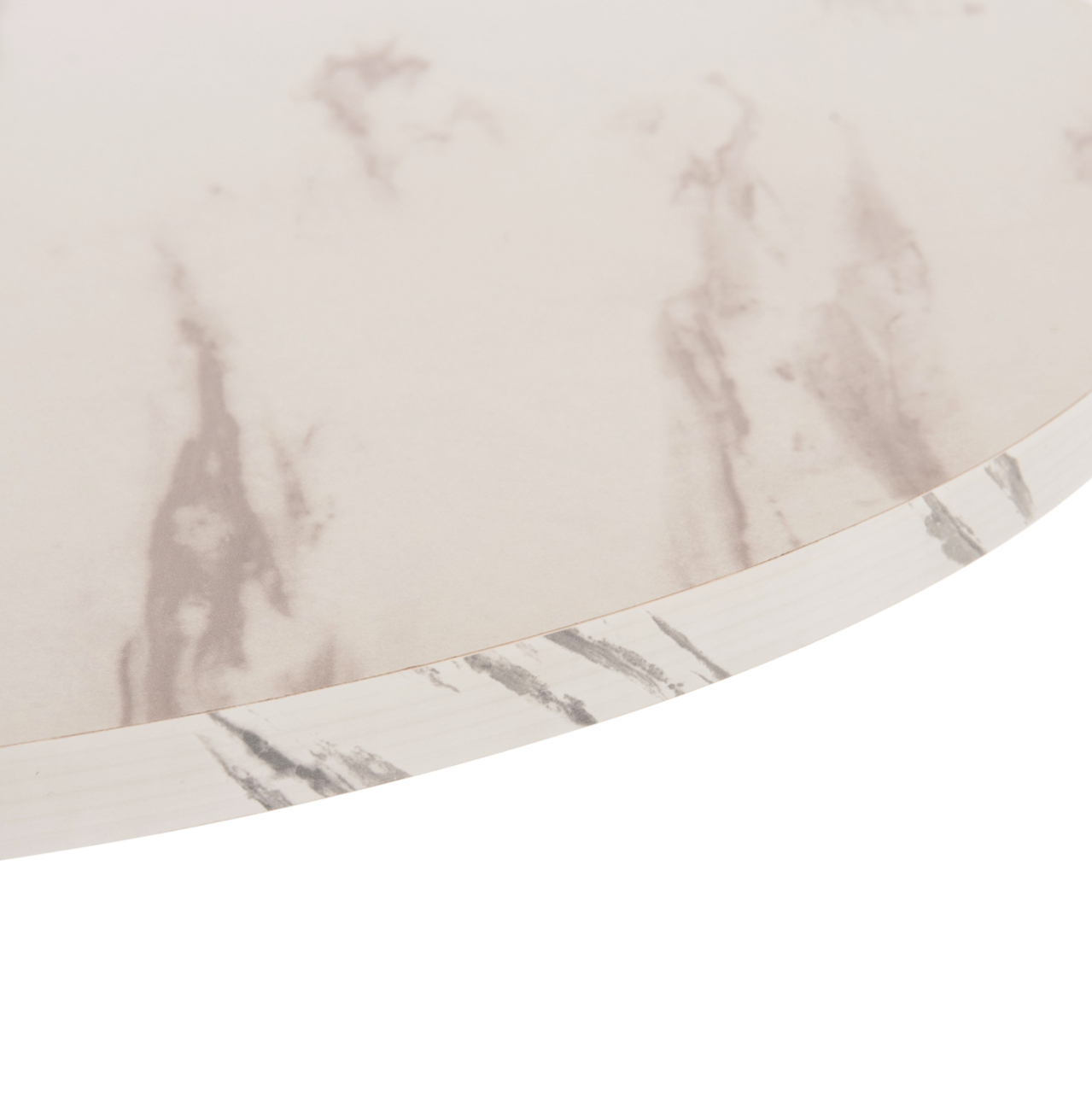 ROUND DINING TABLE ROLLO HM9421.11 MELAMINE IN WHITE MARBLE METAL LEG Φ90x74Hcm. [8]