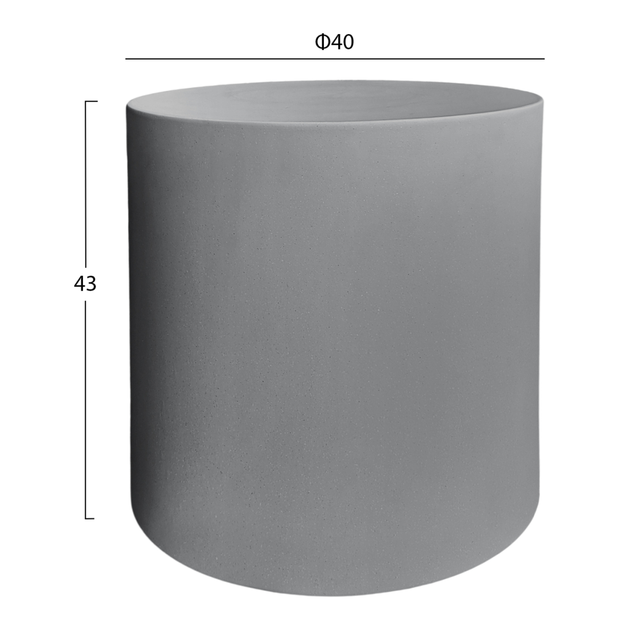 ROUND SIDE TABLE KYOKO HM6592.01 GREY FIBER CEMENT Φ40x43Hcm [2]