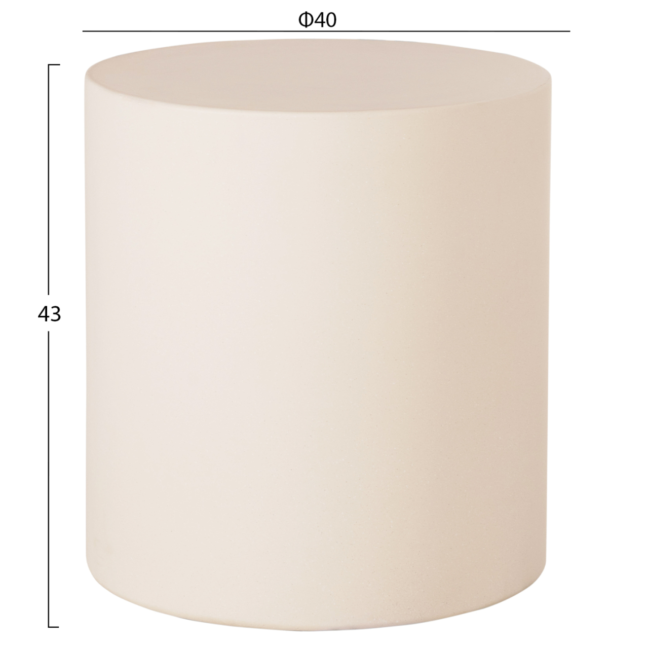 ROUND SIDE TABLE KYOKO HM6592.02 BEIGE FIBER CEMENT Φ40x43Hcm [2]