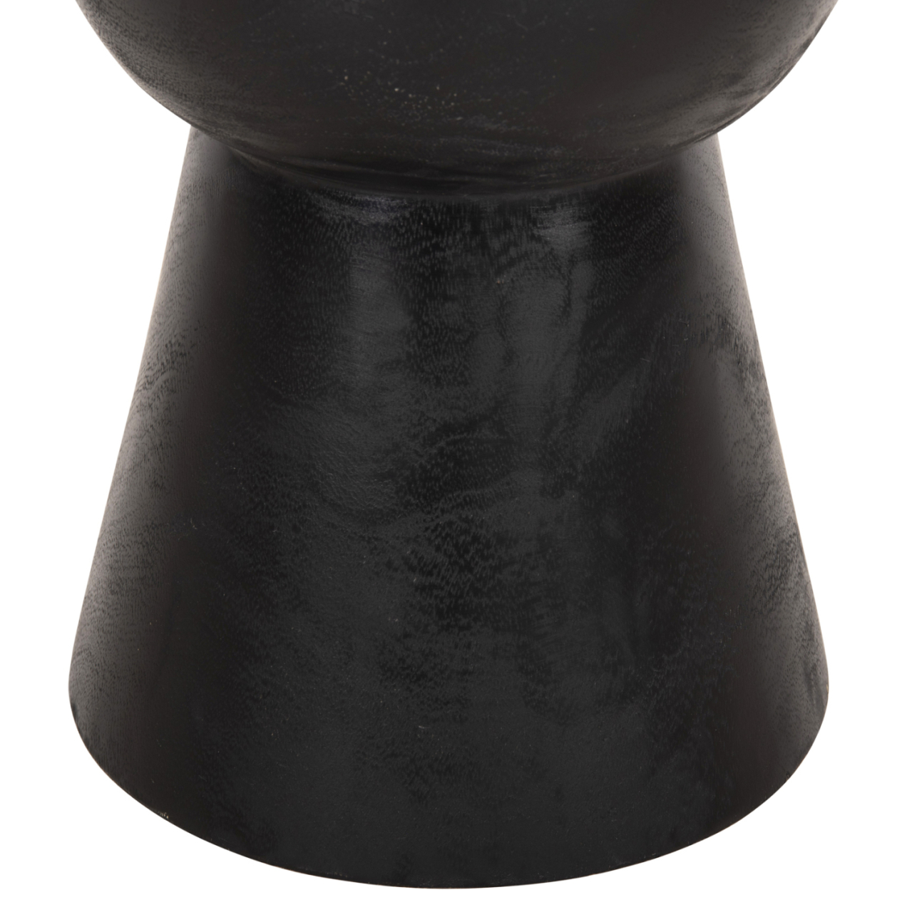 ROUND STOOL MAMBA HM9901.02 SOLID SUAR WOOD IN BLACK COLOR Φ30x45H cm. [5]