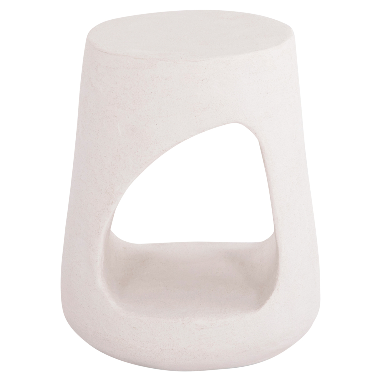 ROUND STOOL SERIES SANTORINI HM18056 POLYRESIN IN OFF-WHITE COLOR Φ38x46Hcm. [3]
