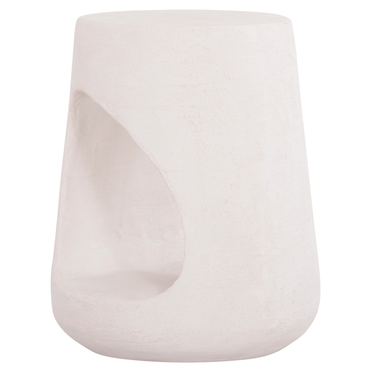 ROUND STOOL SERIES SANTORINI HM18056 POLYRESIN IN OFF-WHITE COLOR Φ38x46Hcm. [5]